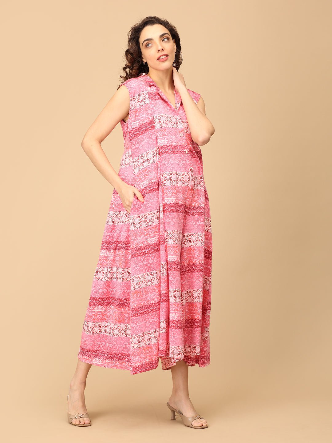  Sassy in a Snap Maternity and Nursing Jumpsuit Multi