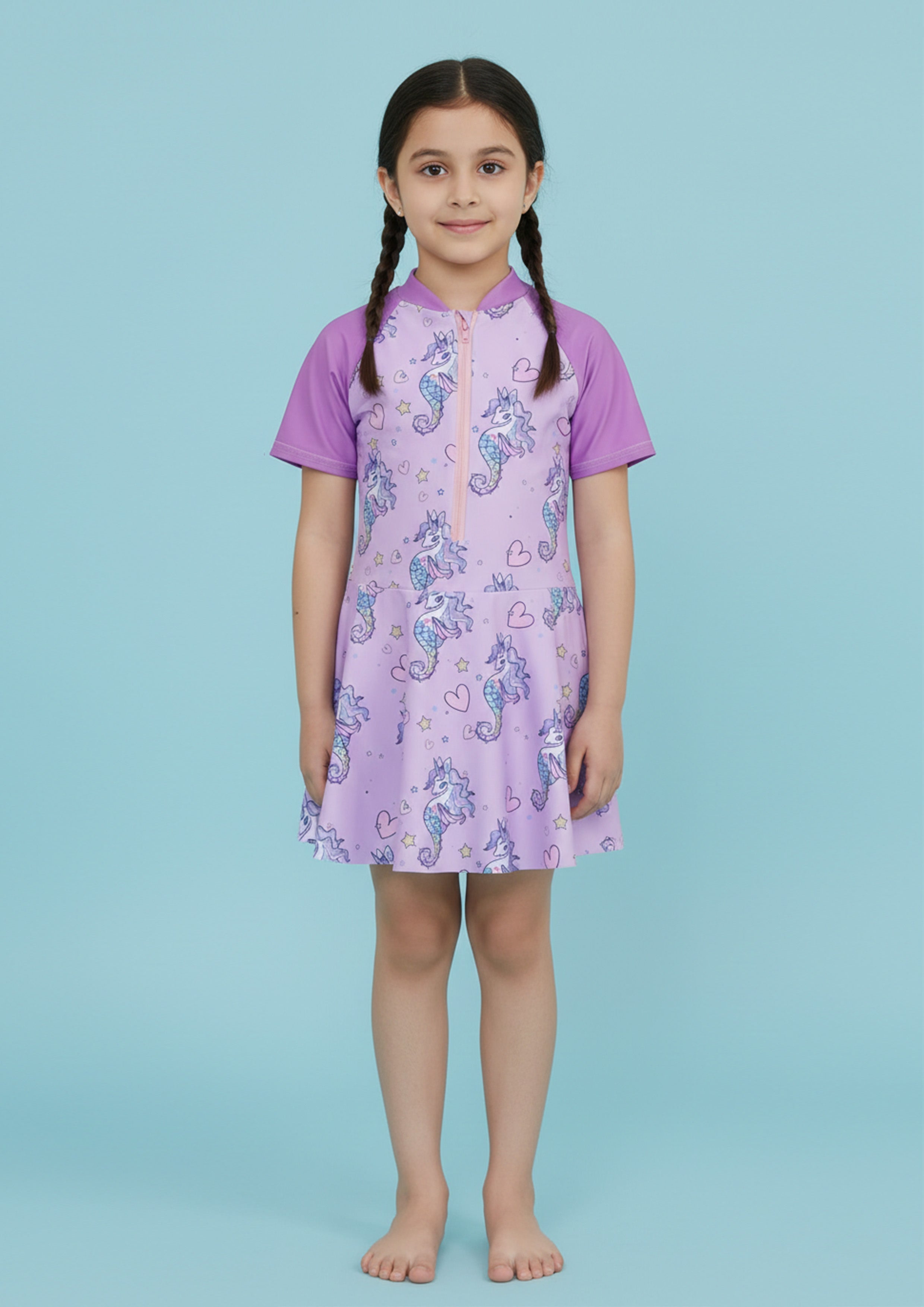 Seahorse Serenade Girls Swimsuit
