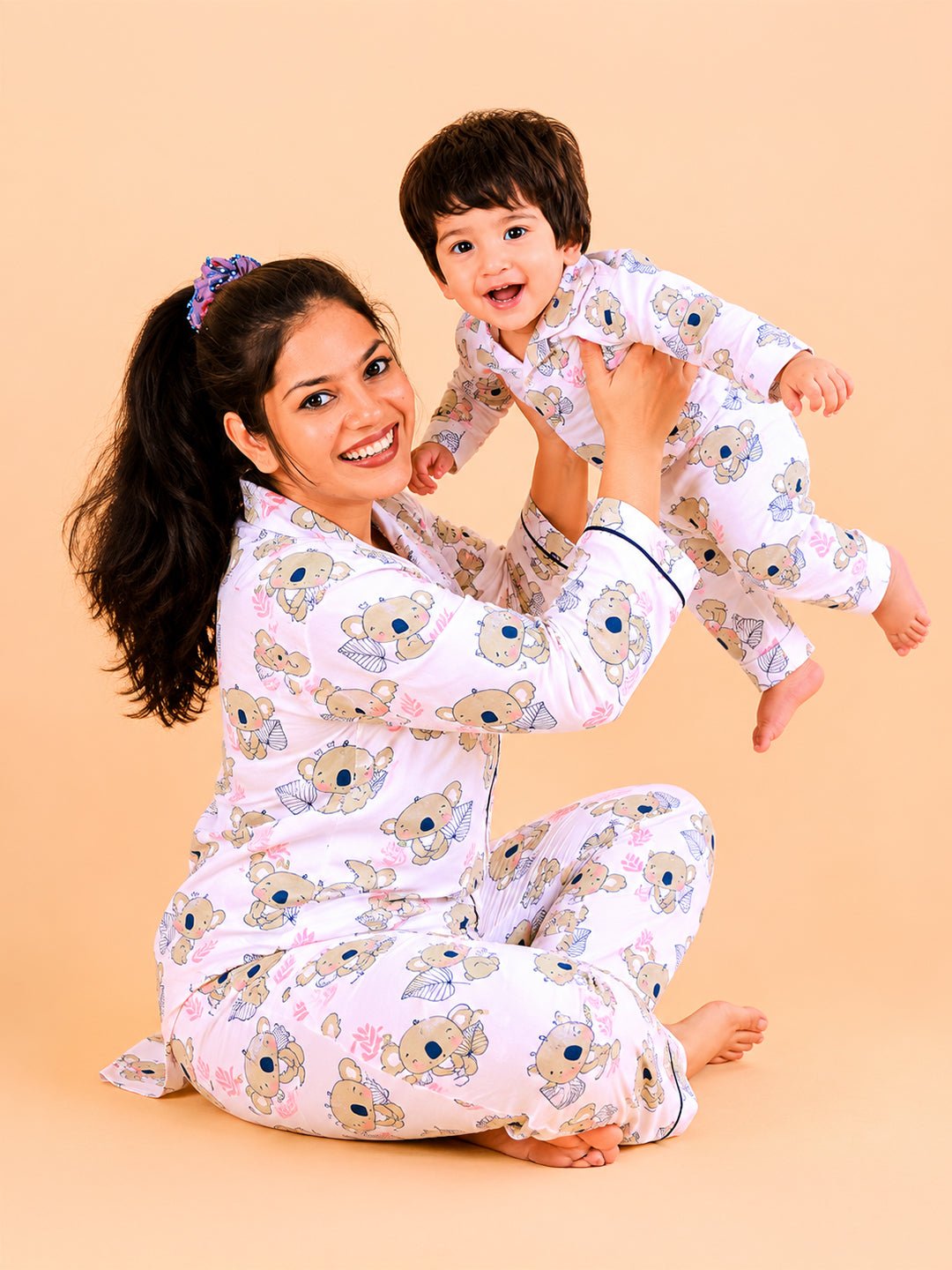 Baby Koala Cotton Matching Pajama Set Mom And Baby Twinning Combo