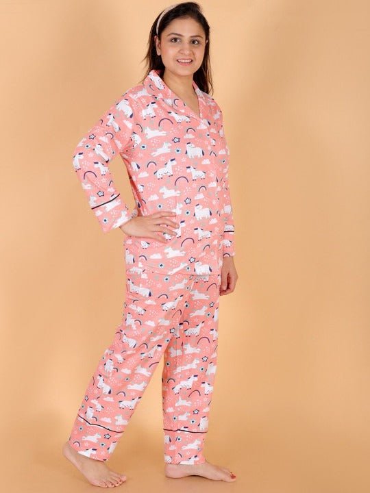 Magical Unicorn Mom And Baby Pajama Set Twinning Combo Of 2