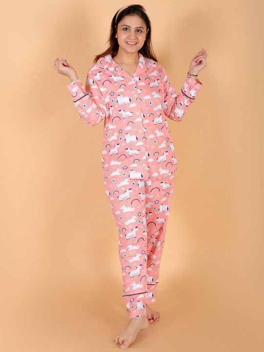 Magical Unicorn Mom And Baby Pajama Set Twinning Combo Of 2