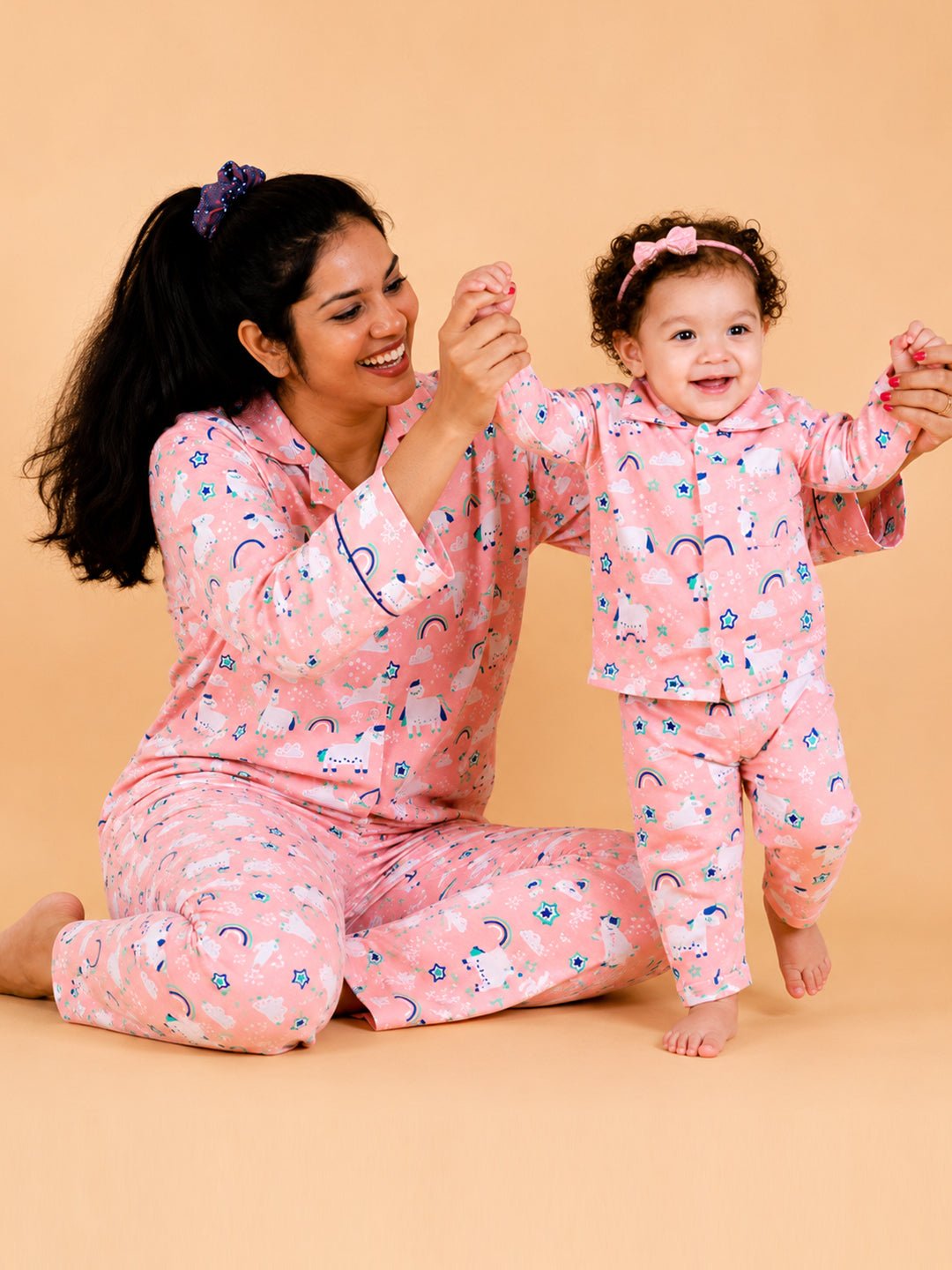 Magical Unicorn Mom And Baby Pajama Set Twinning Combo Of 2