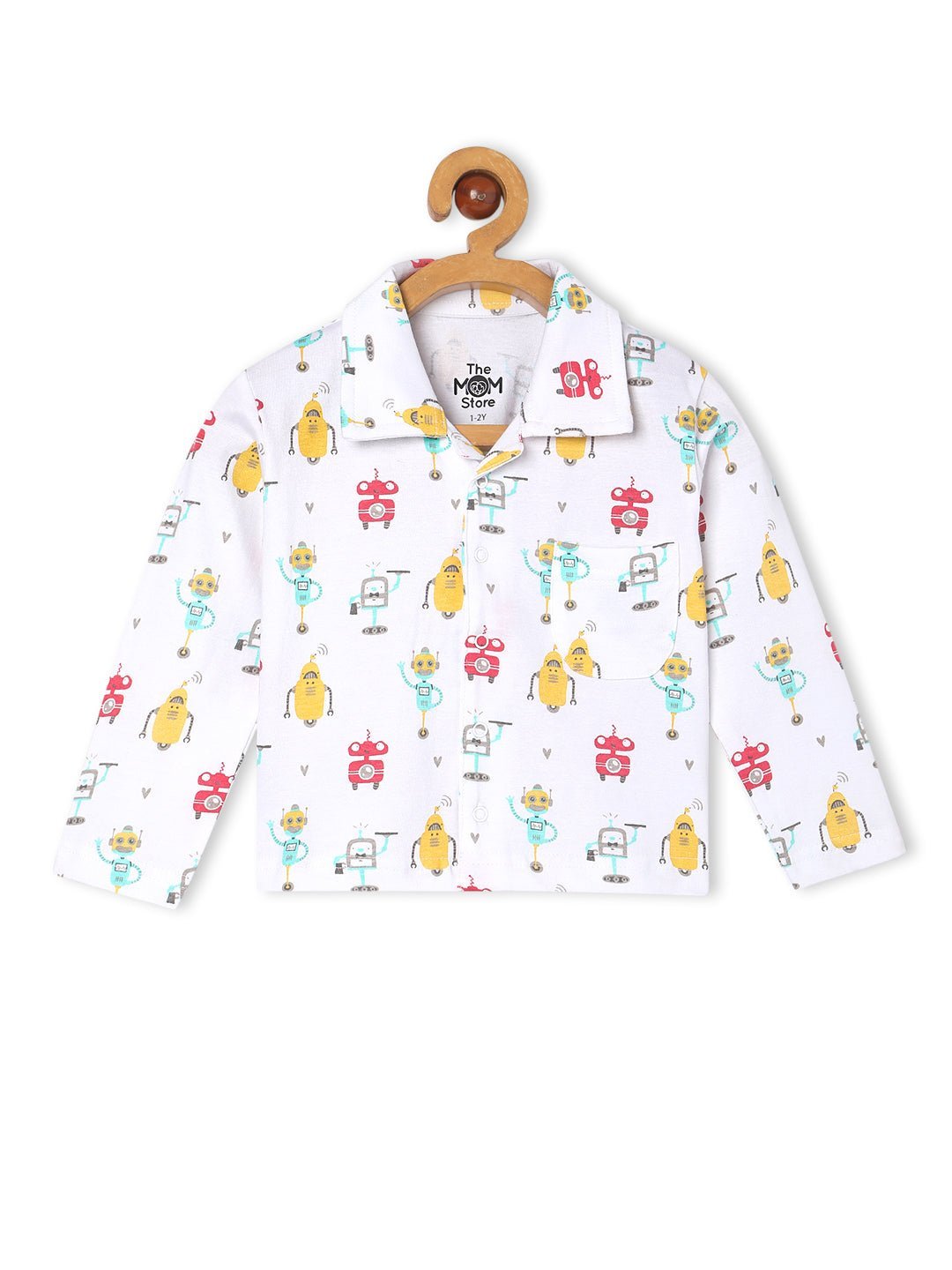 Robo Club Blue Cotton Matching Family Pajama Twinning Combo