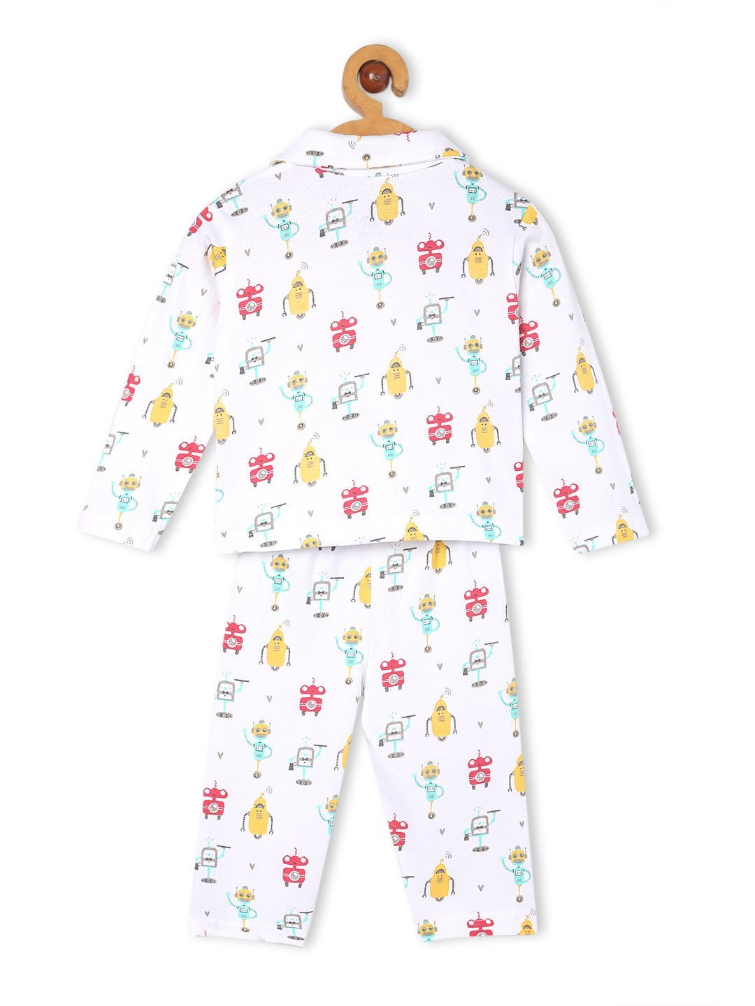 Robo Club Blue Cotton Matching Family Pajama Twinning Combo