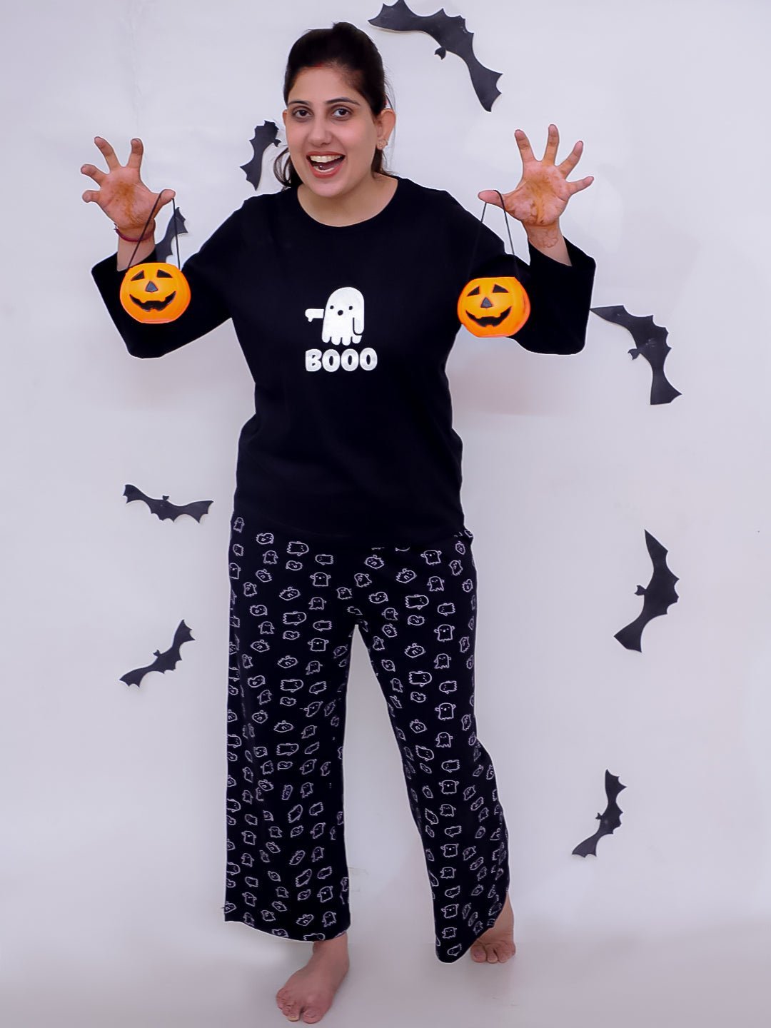 Boo Matching Mom And Baby Pajama Set Twinning Combo Of 2