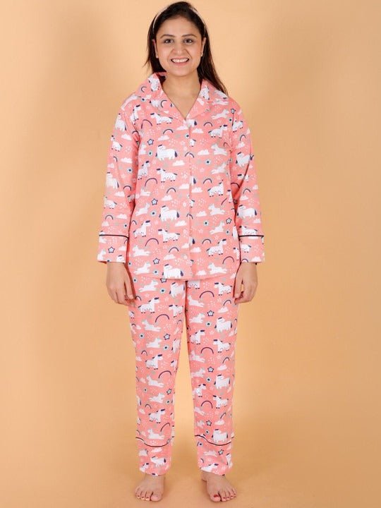 Magical Unicorn Mom And Baby Pajama Set Twinning Combo Of 3