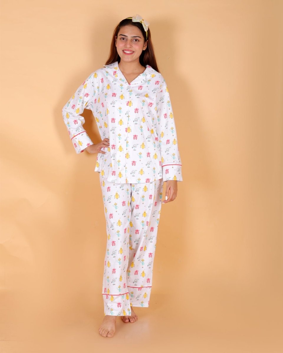 Robo Club Matching Pajama Set For Mom And Baby