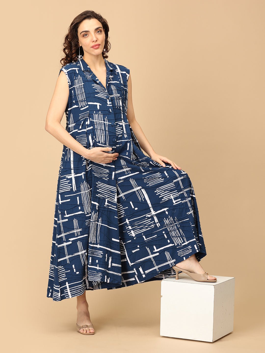  Sharp in Splash Maternity and Nursing Jumpsuit Multi