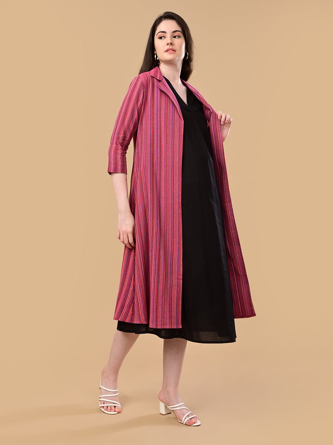  ShiftEase Maternity and Nursing Shacket Dress Pink