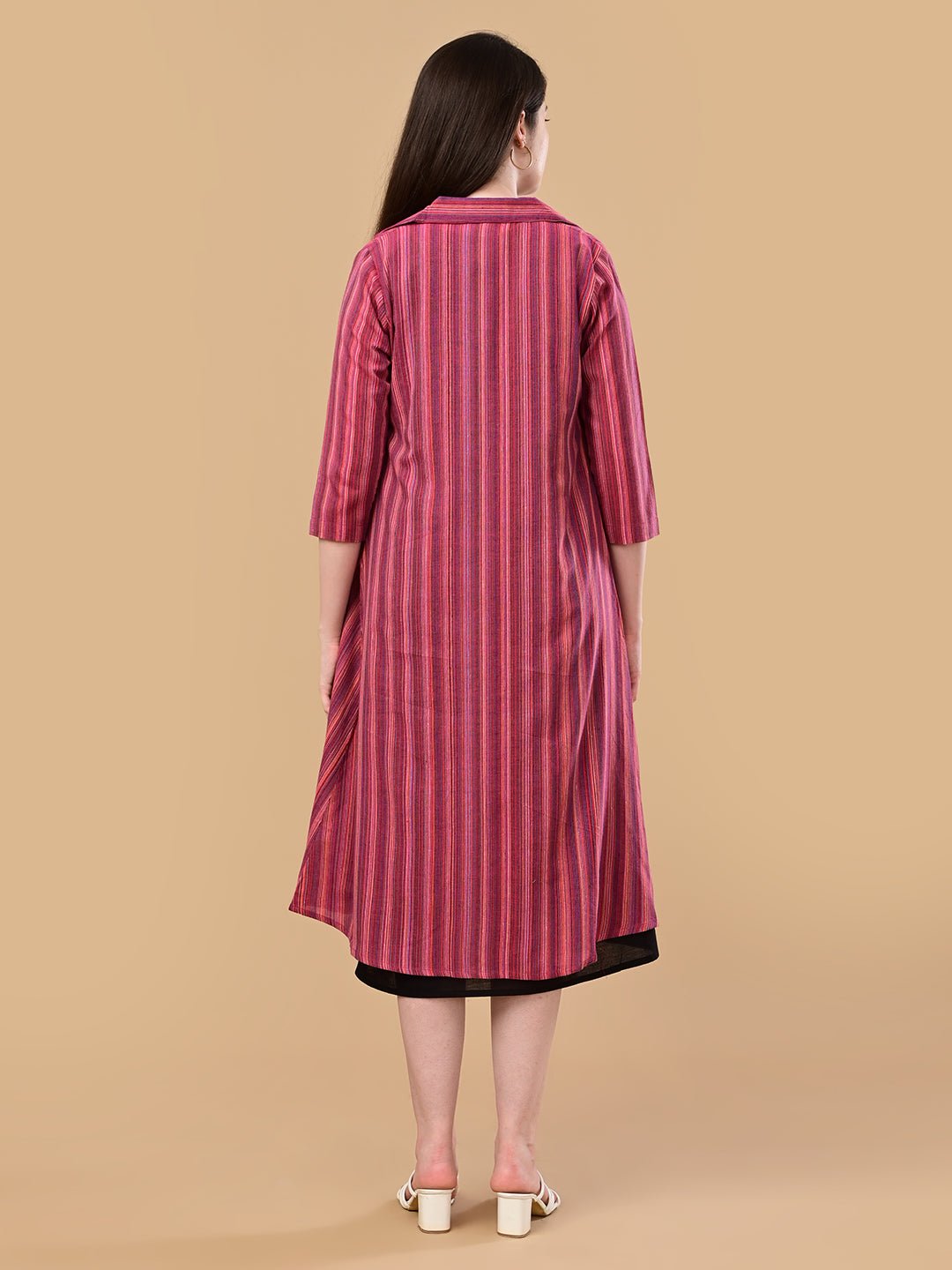  ShiftEase Maternity and Nursing Shacket Dress Pink