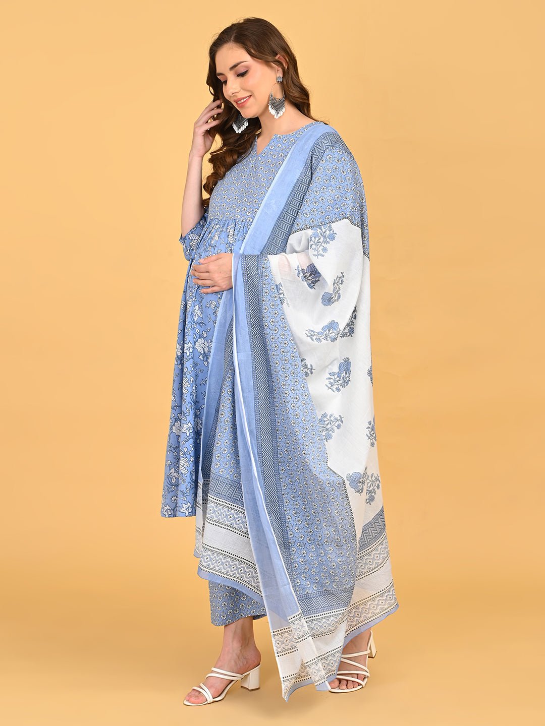  ShyamAab Maternity and Nursing Kurta Set Multi