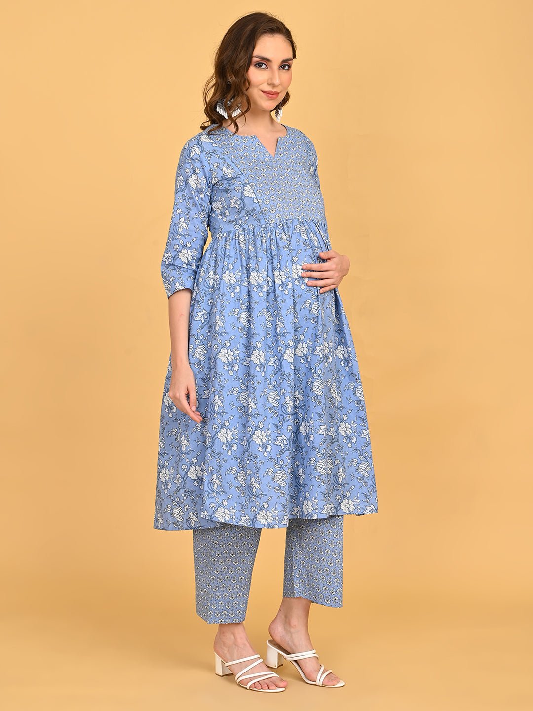  ShyamAab Maternity and Nursing Kurta Set Multi