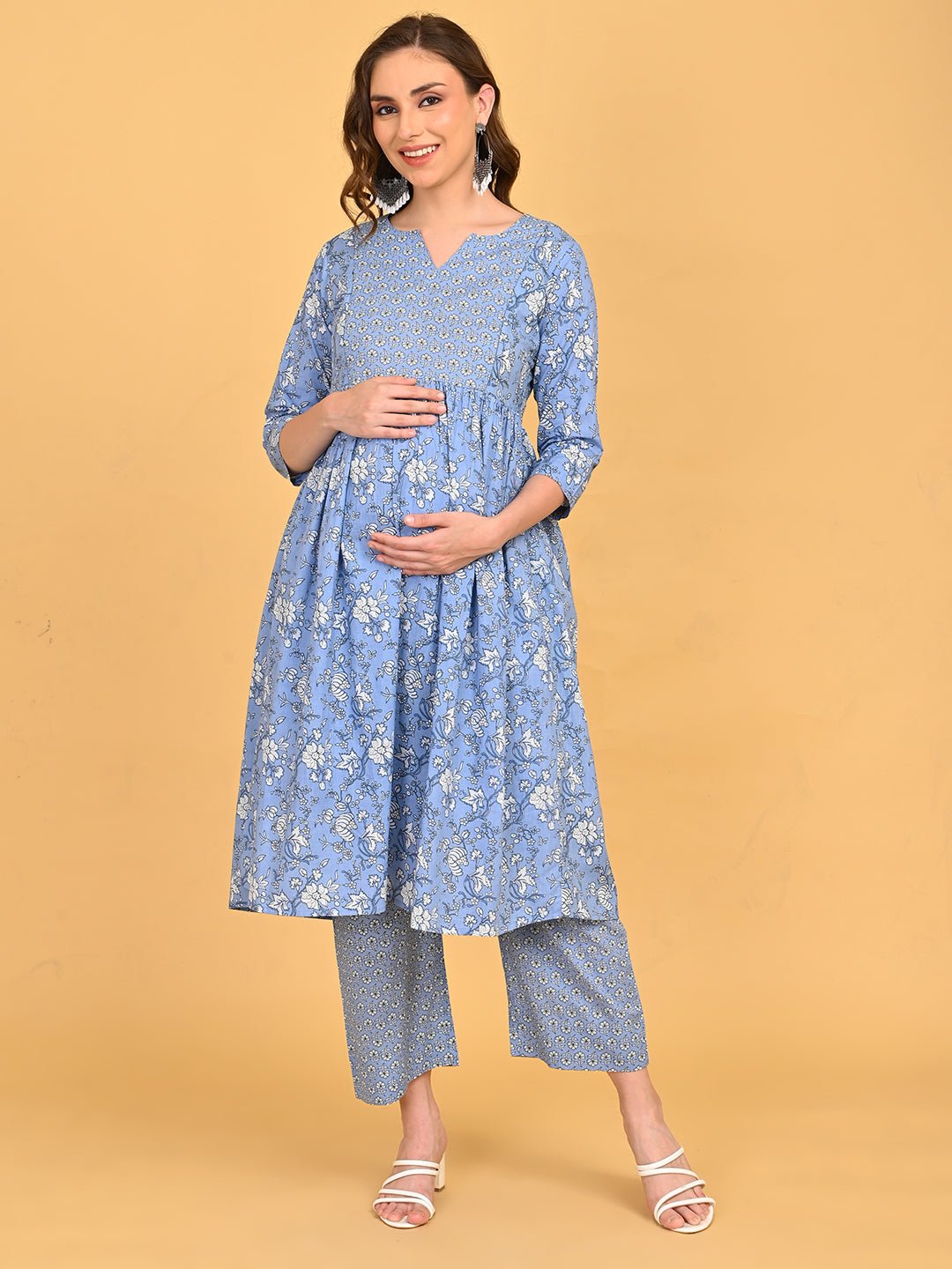  ShyamAab Maternity and Nursing Kurta Set Multi