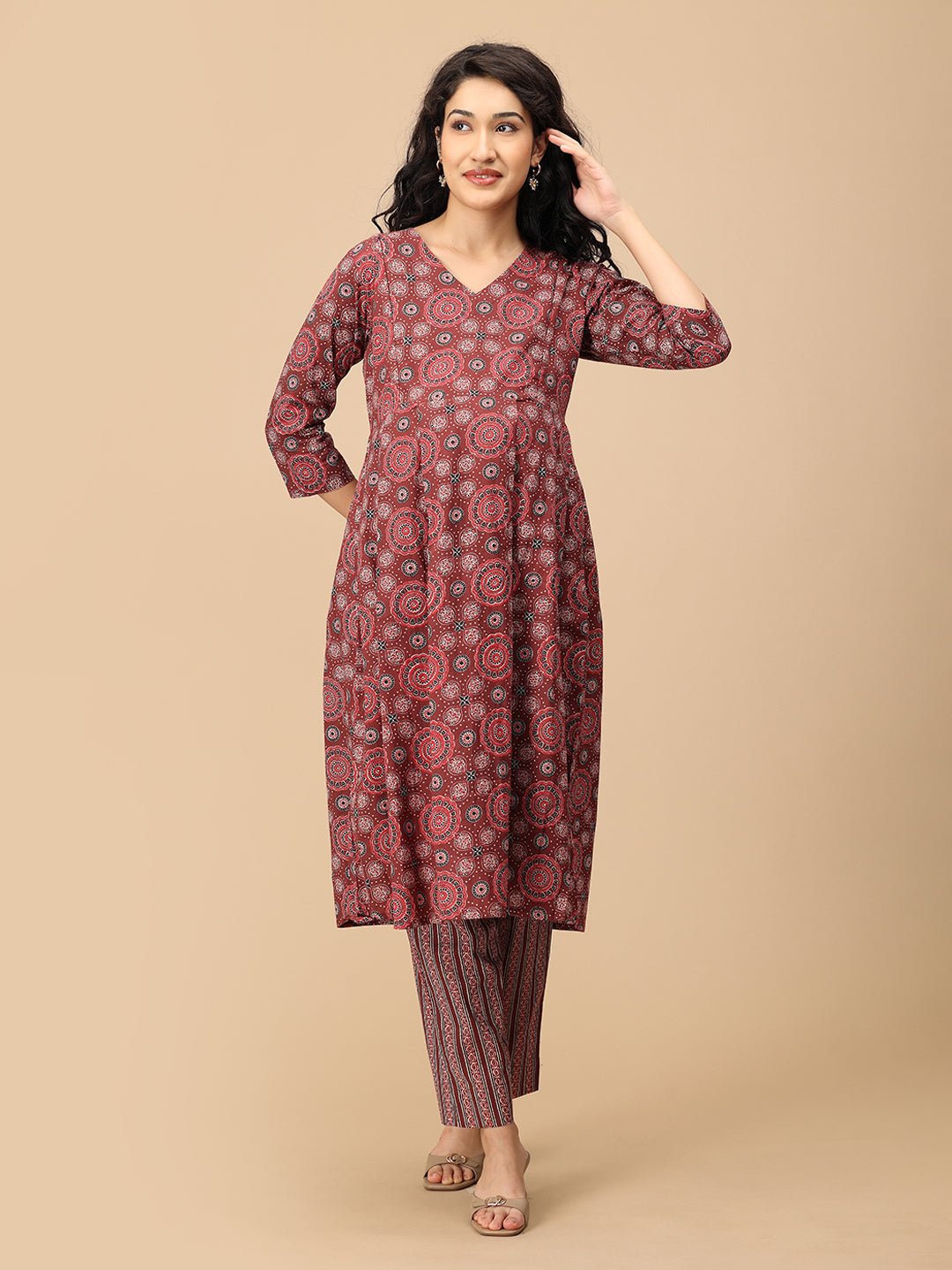  Sienna Bloom Maternity and Nursing Kurta Set Multi