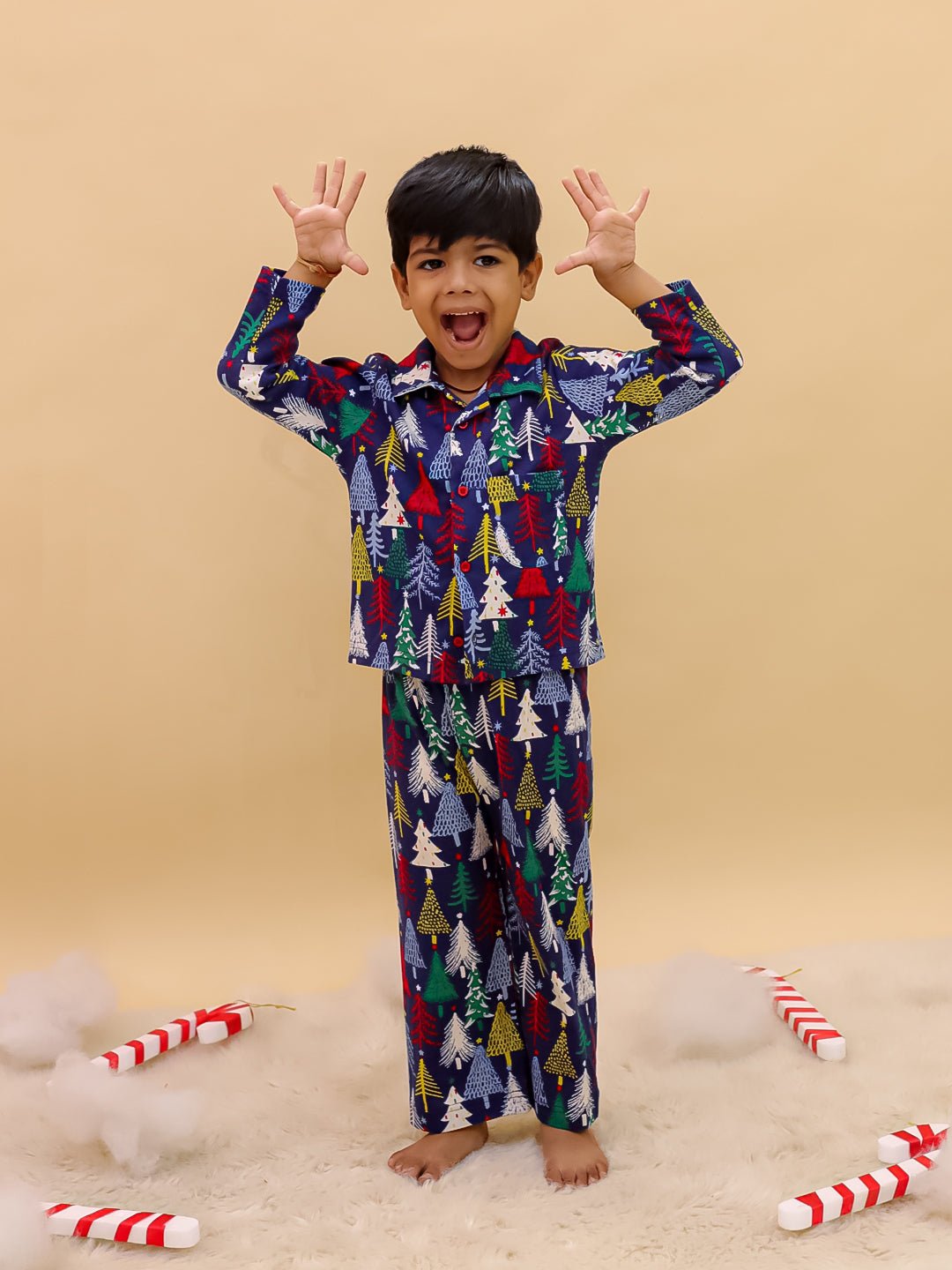  Silent Night Christmas Kids Winter Pajama Set