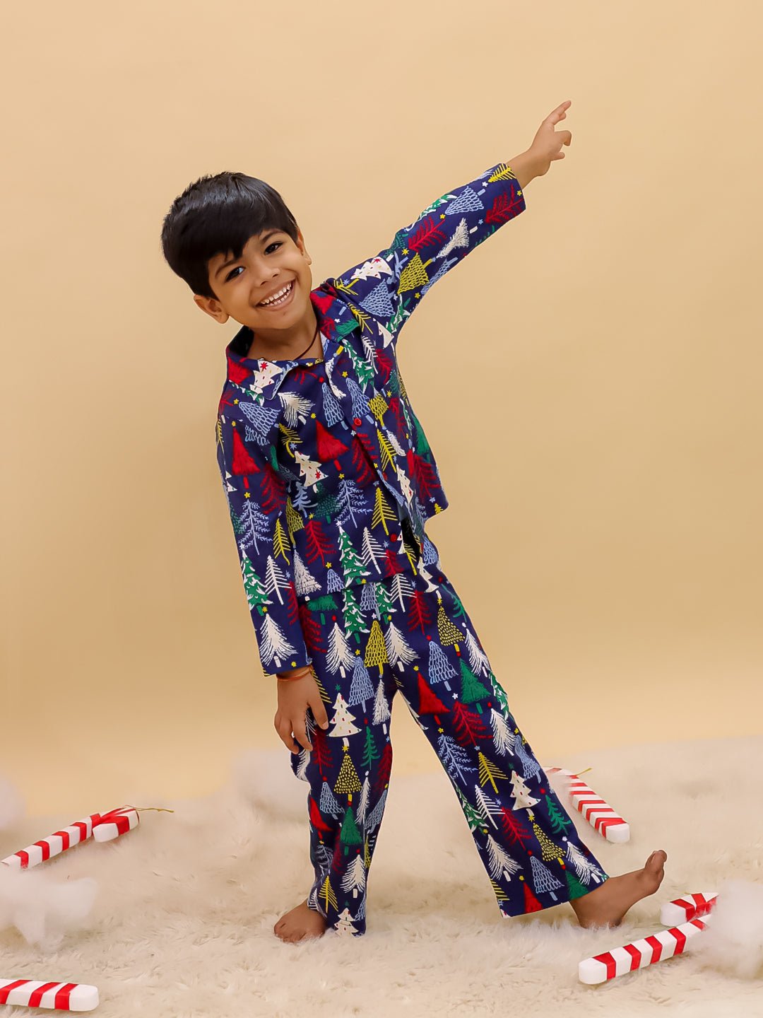  Silent Night Christmas Kids Winter Pajama Set
