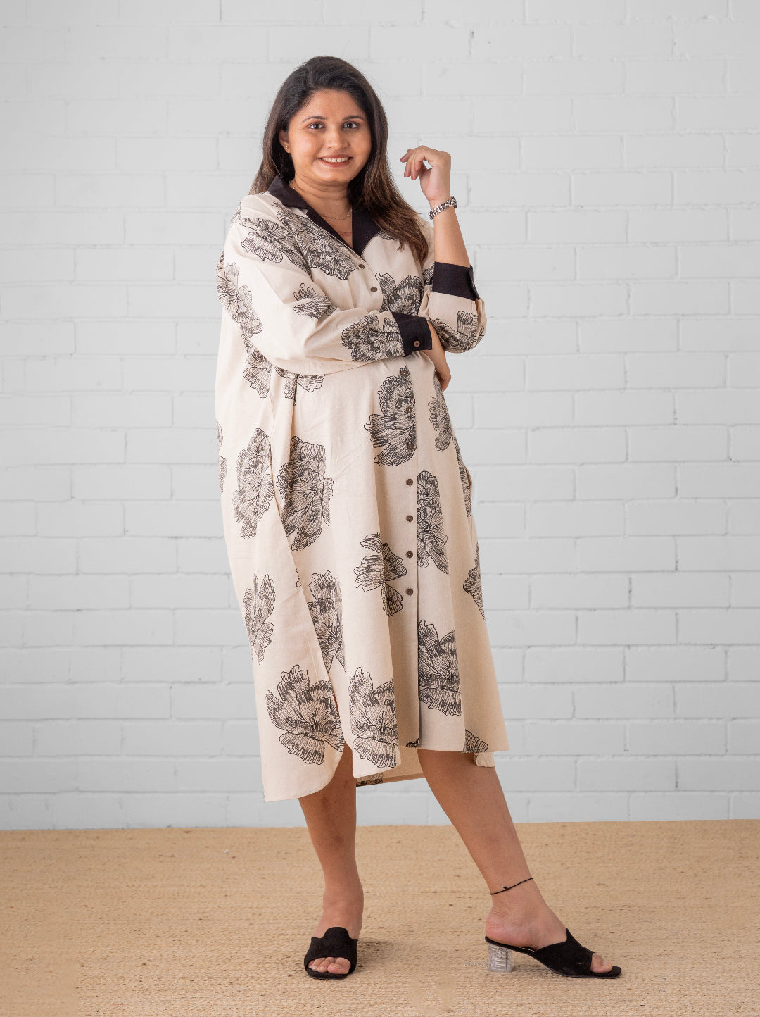  Sketch Petal Maternity and Nursing Dress Off-White
