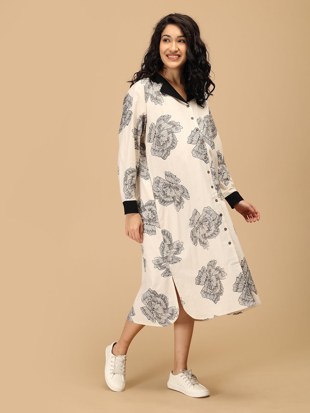  Sketch Petal Maternity and Nursing Dress Off-White