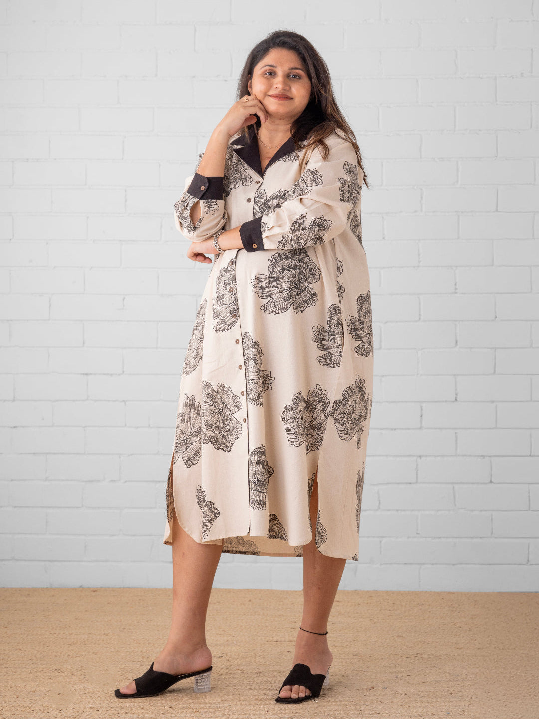  Sketch Petal Maternity and Nursing Dress Off-White