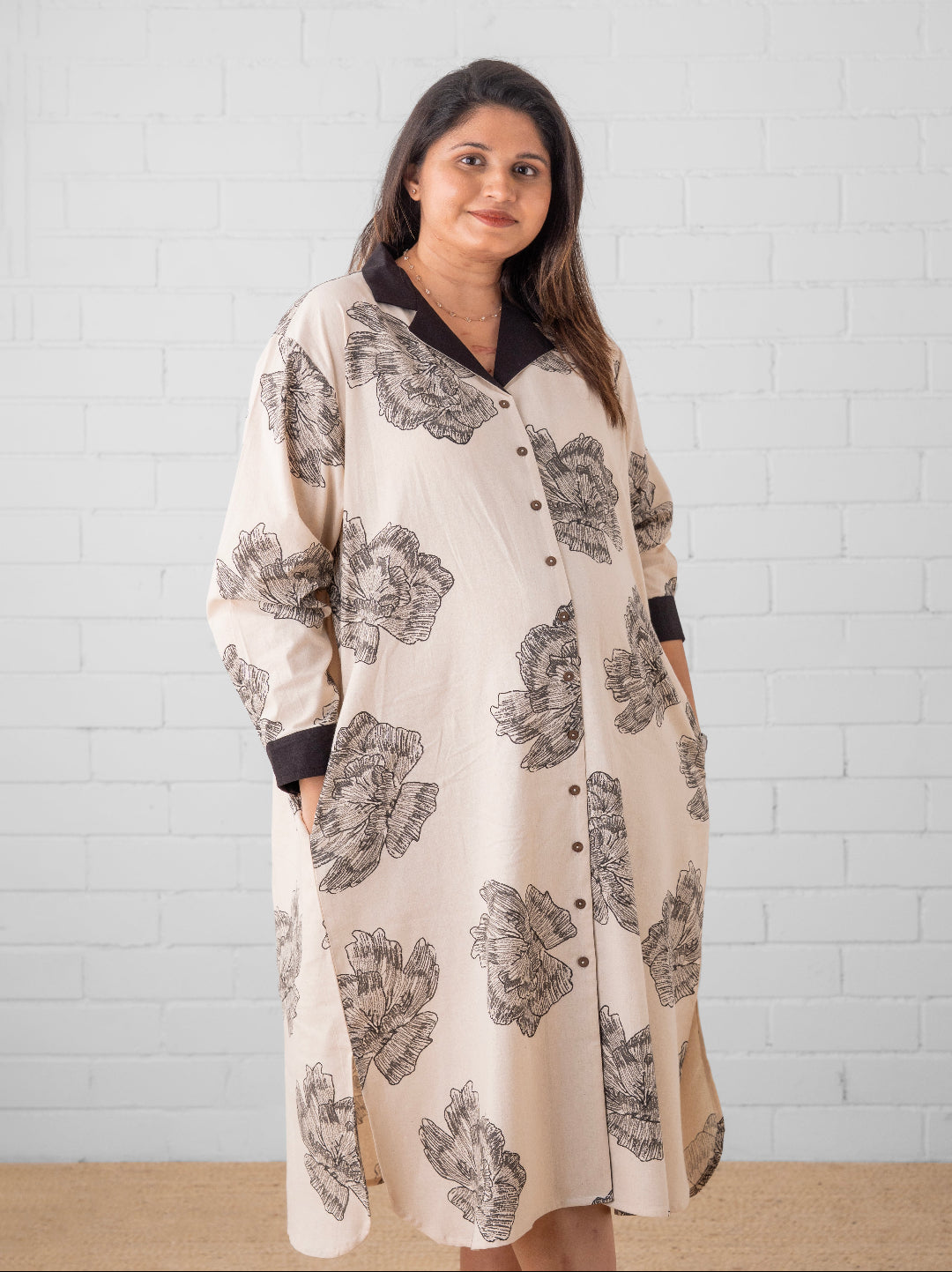  Sketch Petal Maternity and Nursing Dress Off-White