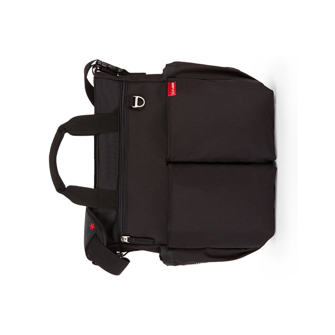 Skip Hop Duo Signature Diaper Bag Zip Closure Stroller Straps Black 13x5x14in