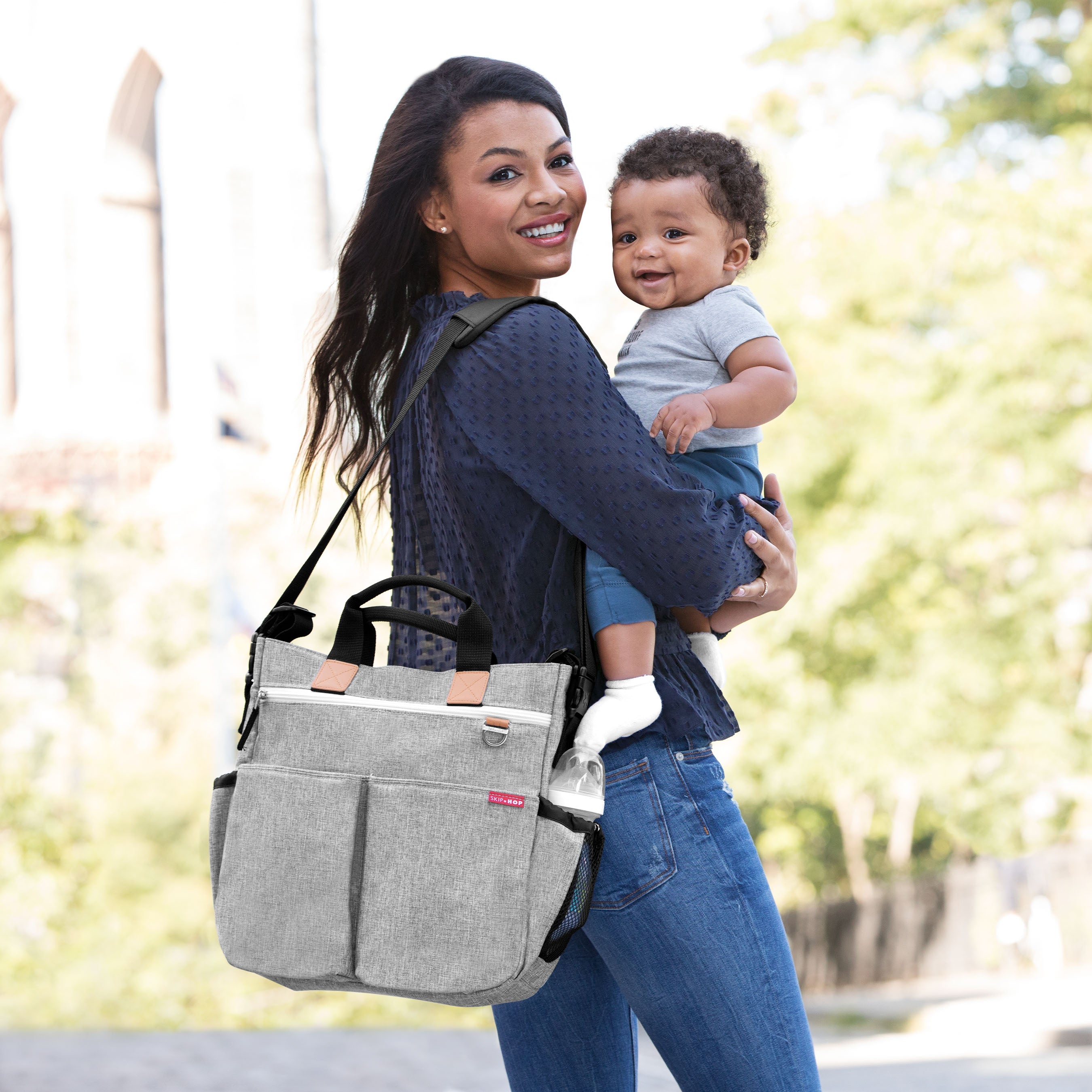 Skip Hop Grey Melange Duo Signature Diaper Bag