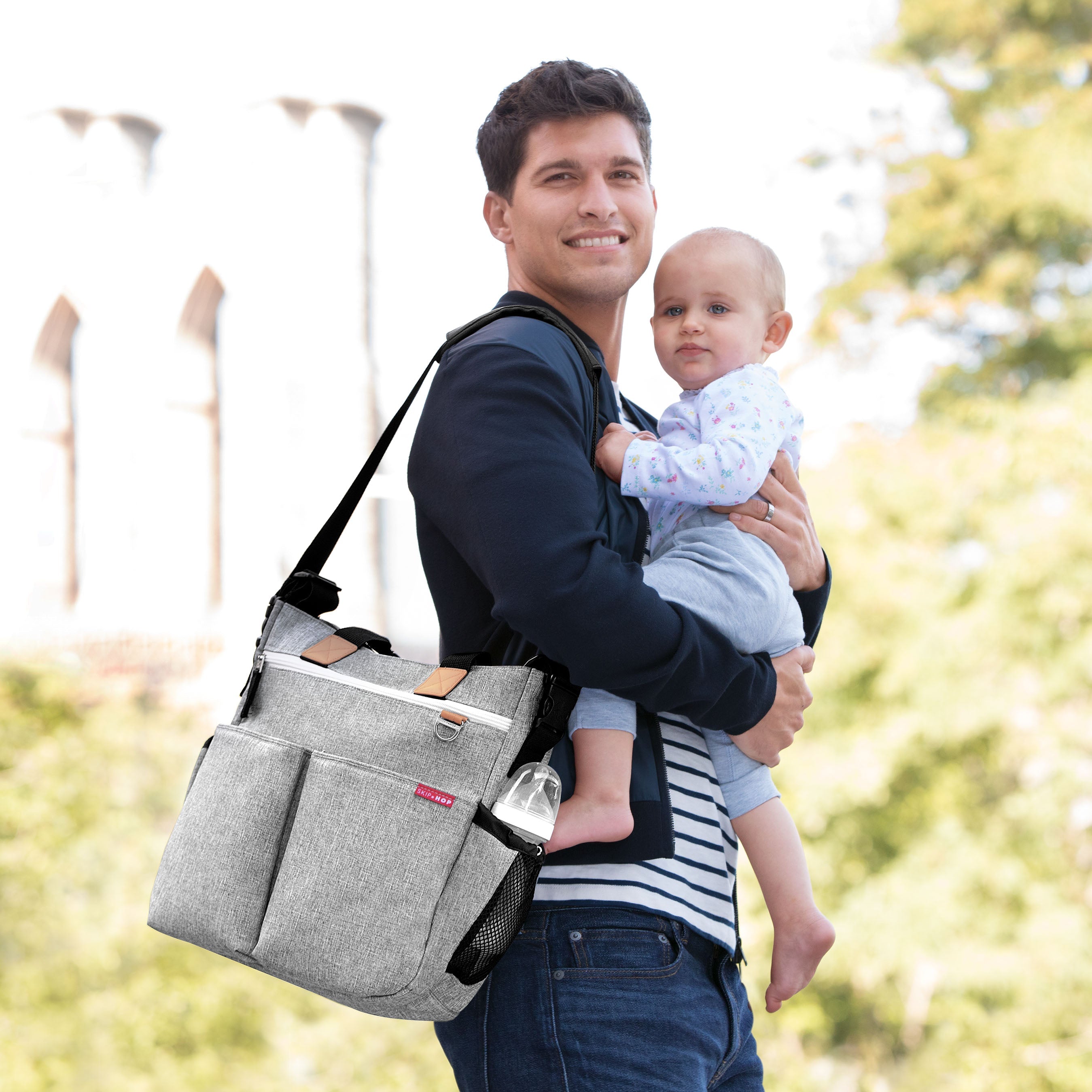 Skip Hop Grey Melange Duo Signature Diaper Bag