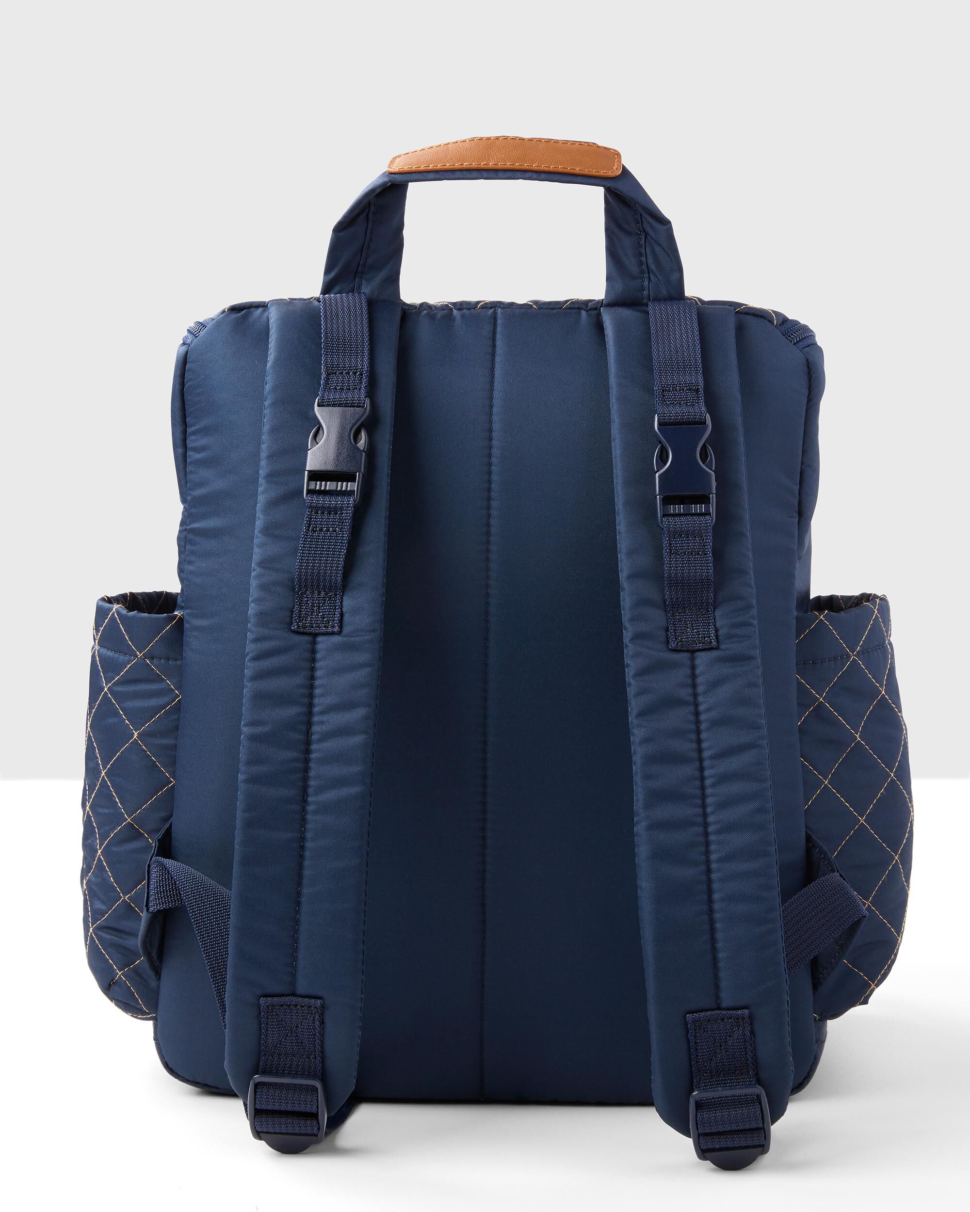 Quilted Backpack With Packing Cubes Blue For Babies