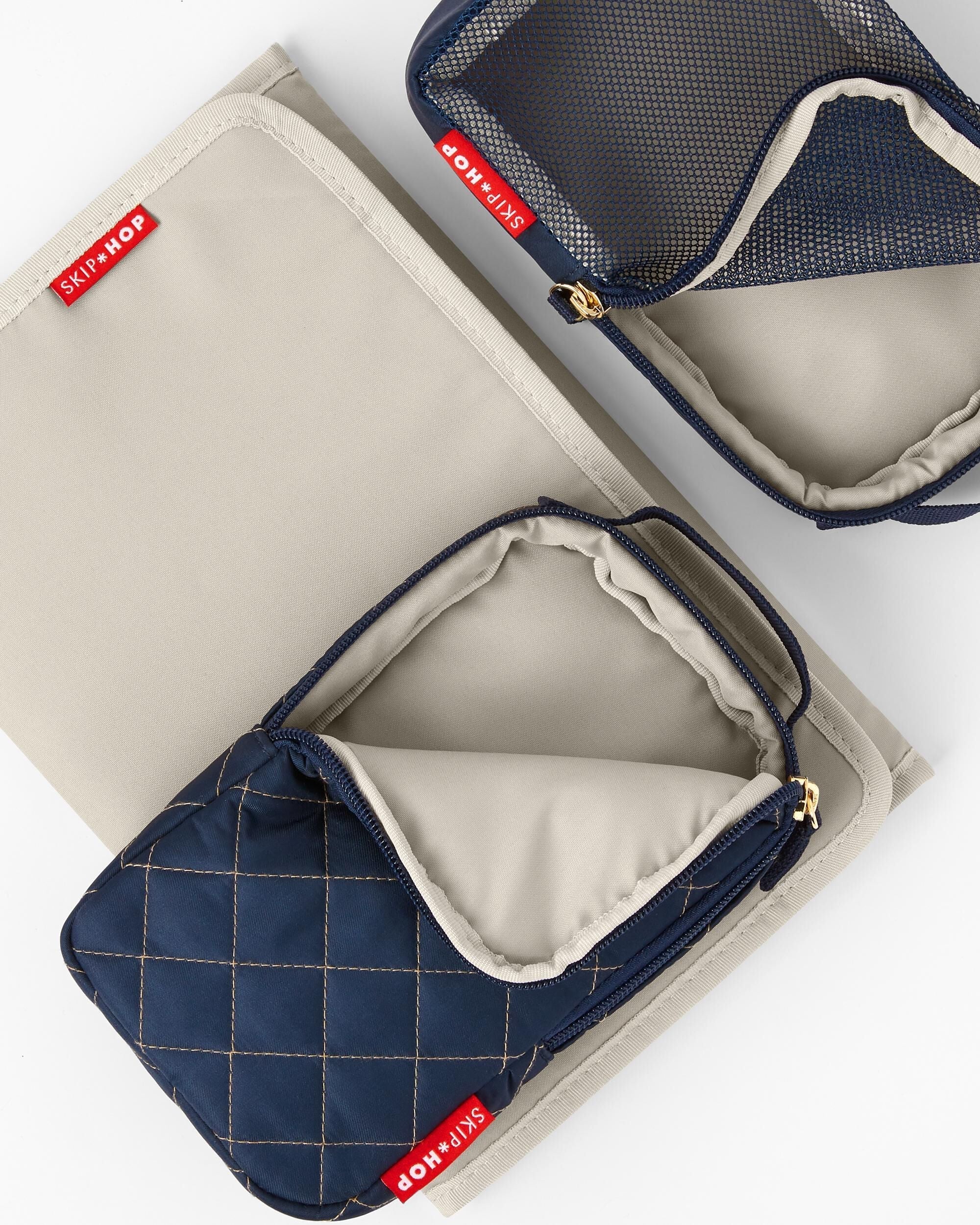 Quilted Backpack With Packing Cubes Blue For Babies