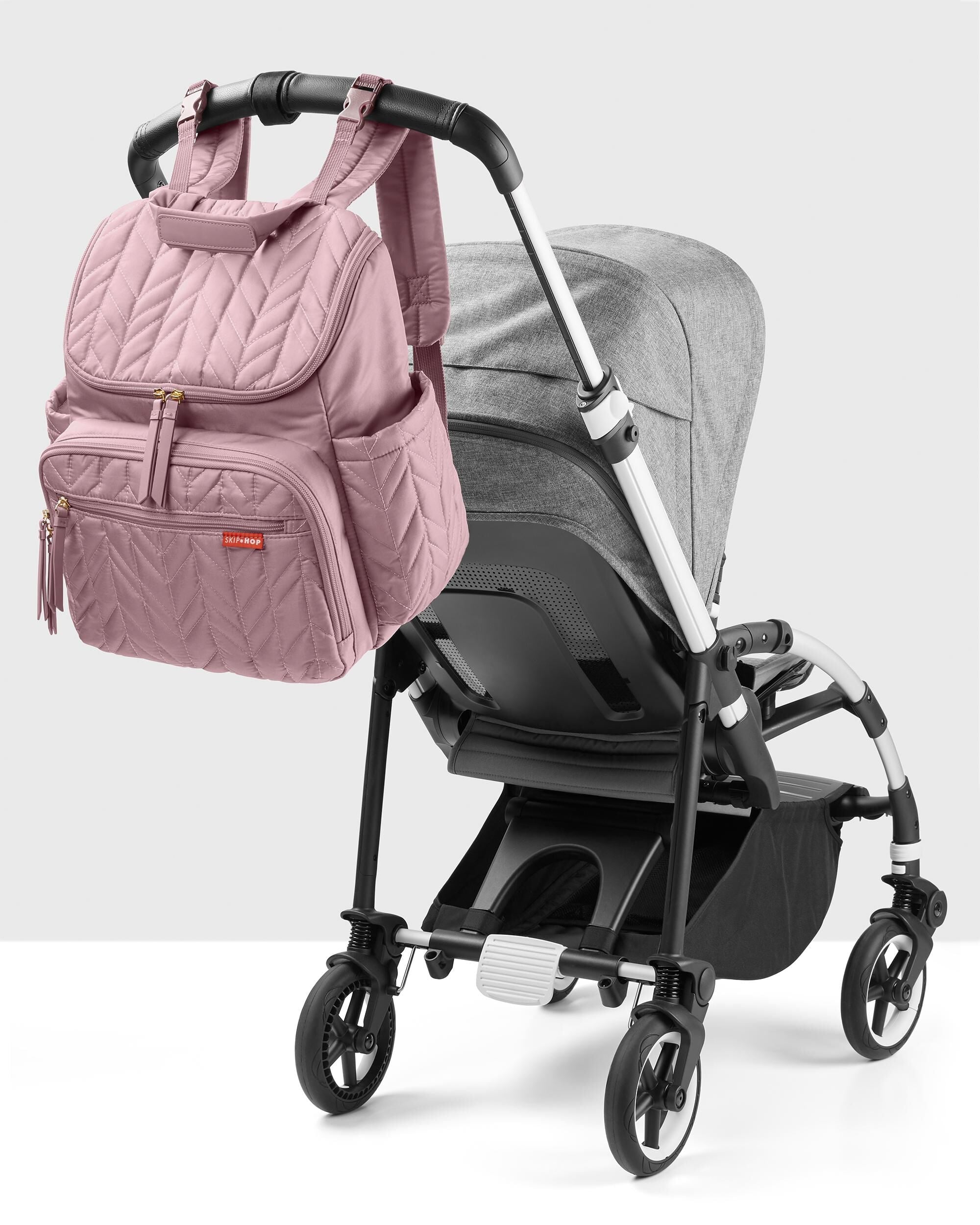 Forma Pink Lightweight Quilted Diaper Backpack For Babies