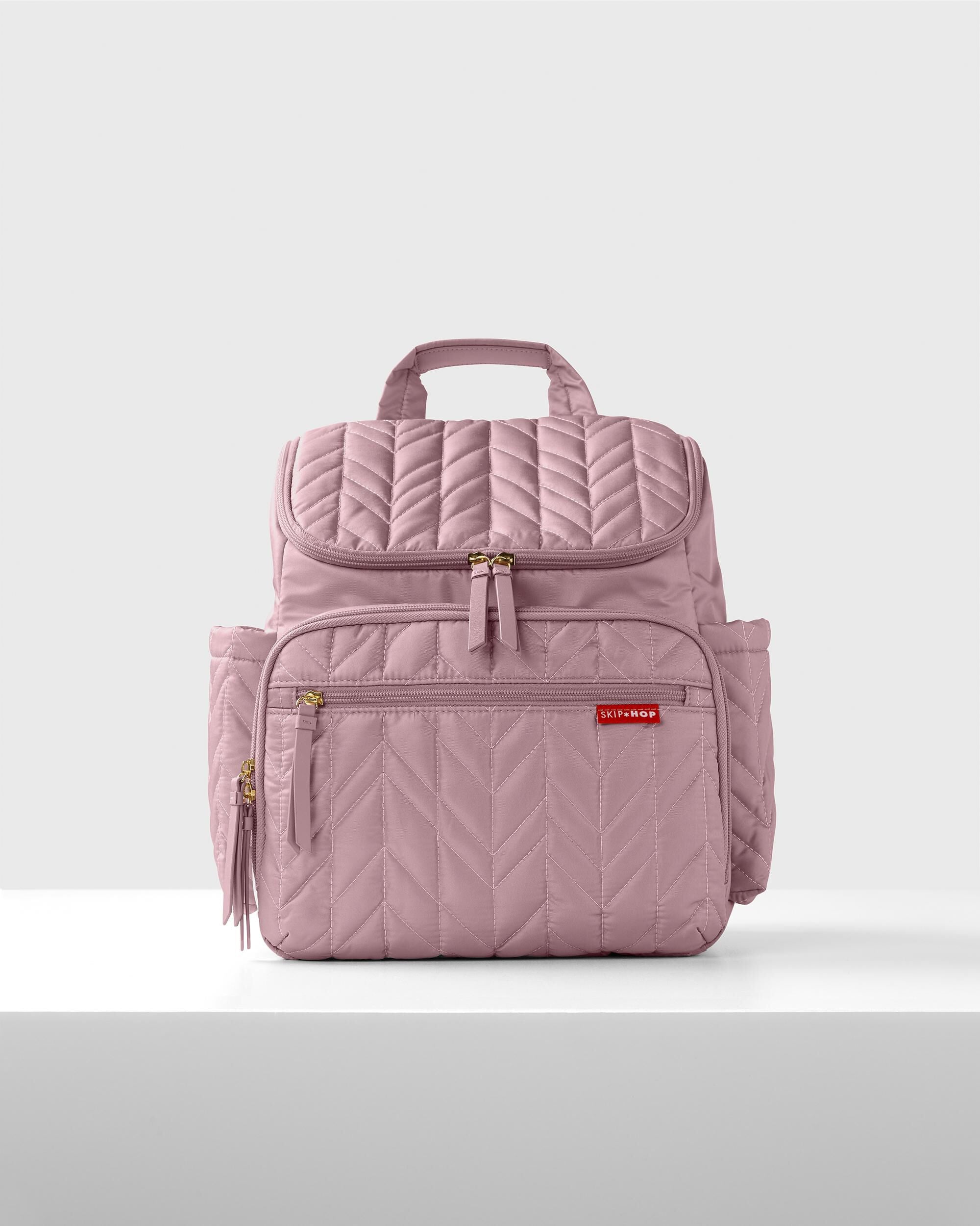 Forma Pink Lightweight Quilted Diaper Backpack For Babies