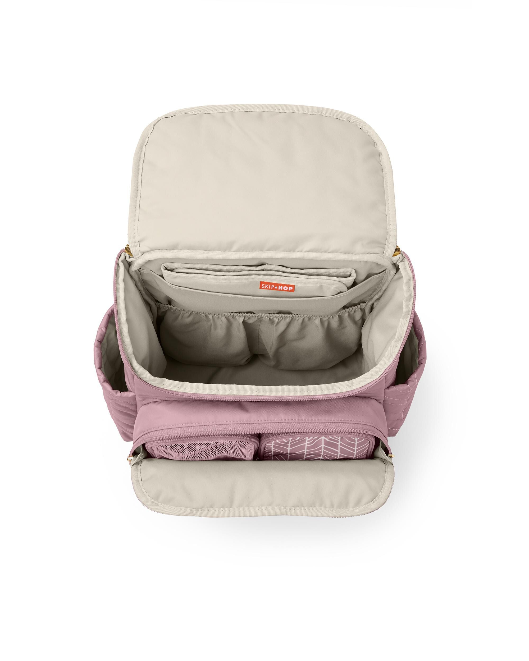 Forma Pink Lightweight Quilted Diaper Backpack For Babies