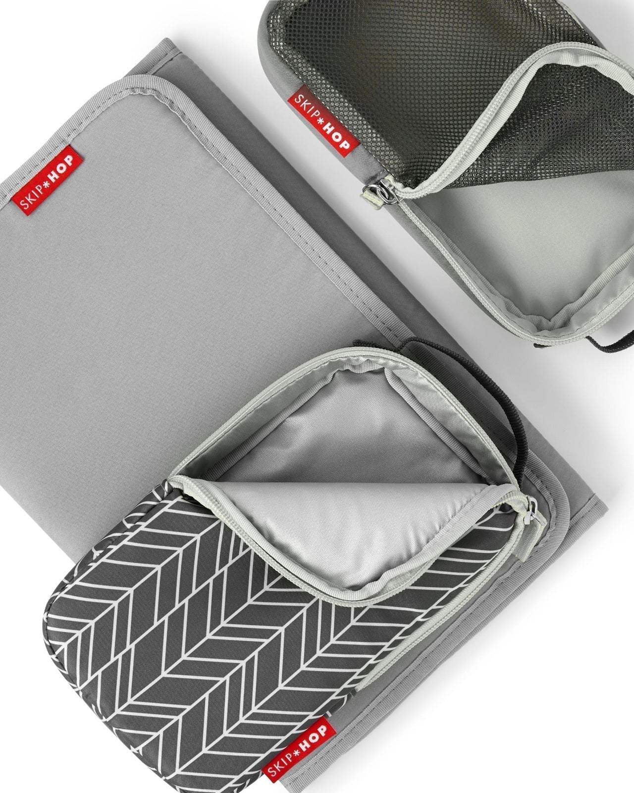 Grey Quilted Lightweight Diaper Backpack For Babies