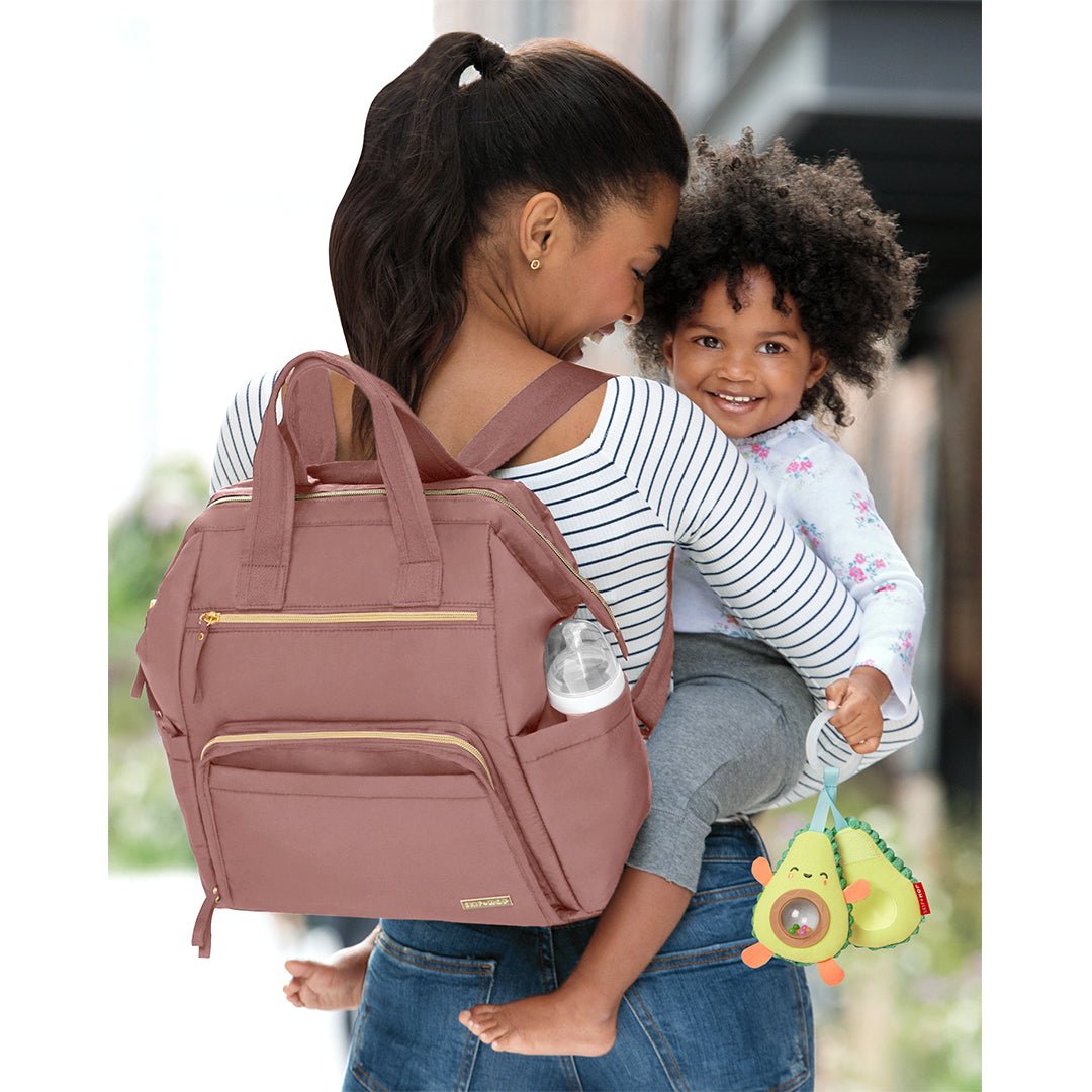 Skip Hop Dusty Rose Mainframe Wide Open Diaper Backpack