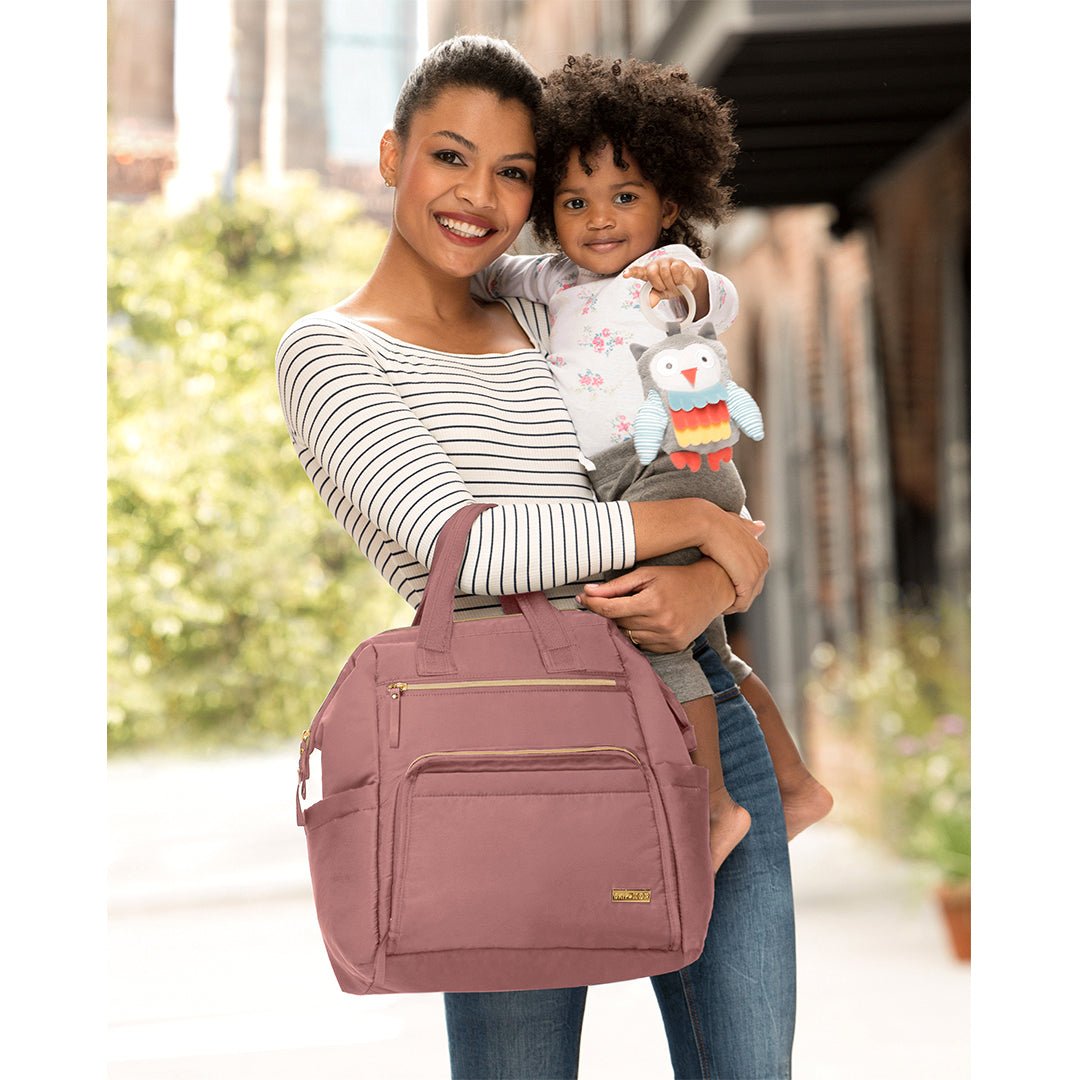 Skip Hop Dusty Rose Mainframe Wide Open Diaper Backpack