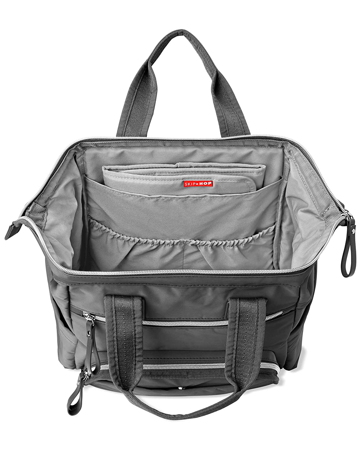 Skip Hop Mainframe Wide Open Diaper Backpack Charcoal 1.98lb