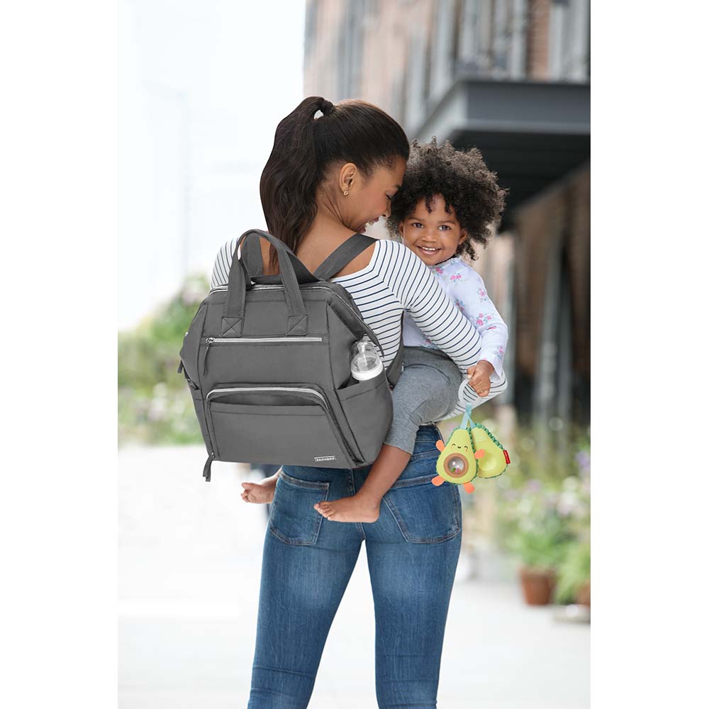 Skip Hop Mainframe Wide Open Diaper Backpack Charcoal 1.98lb