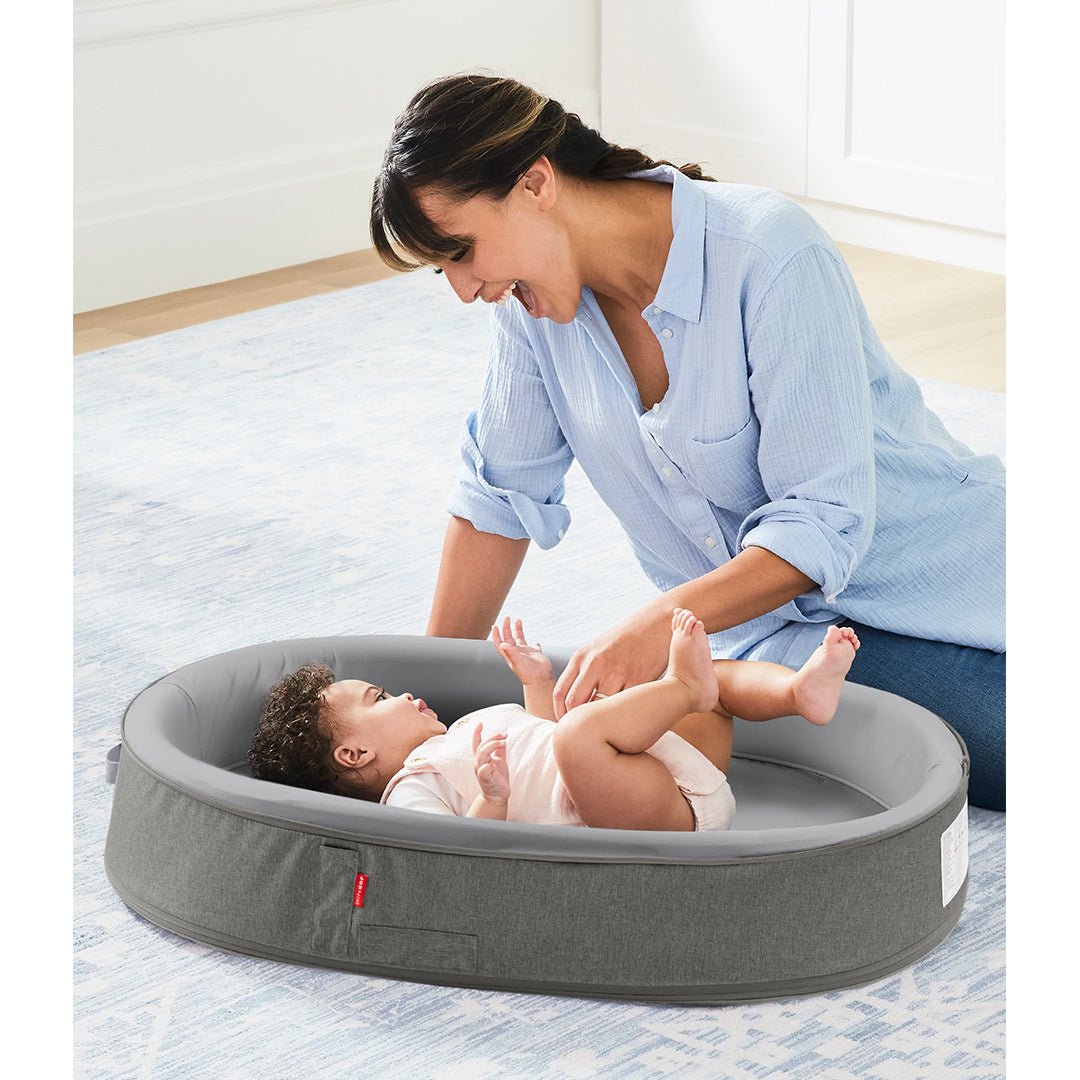 Sweet Retreat Grey 2-Stage Baby Lounger For Babies