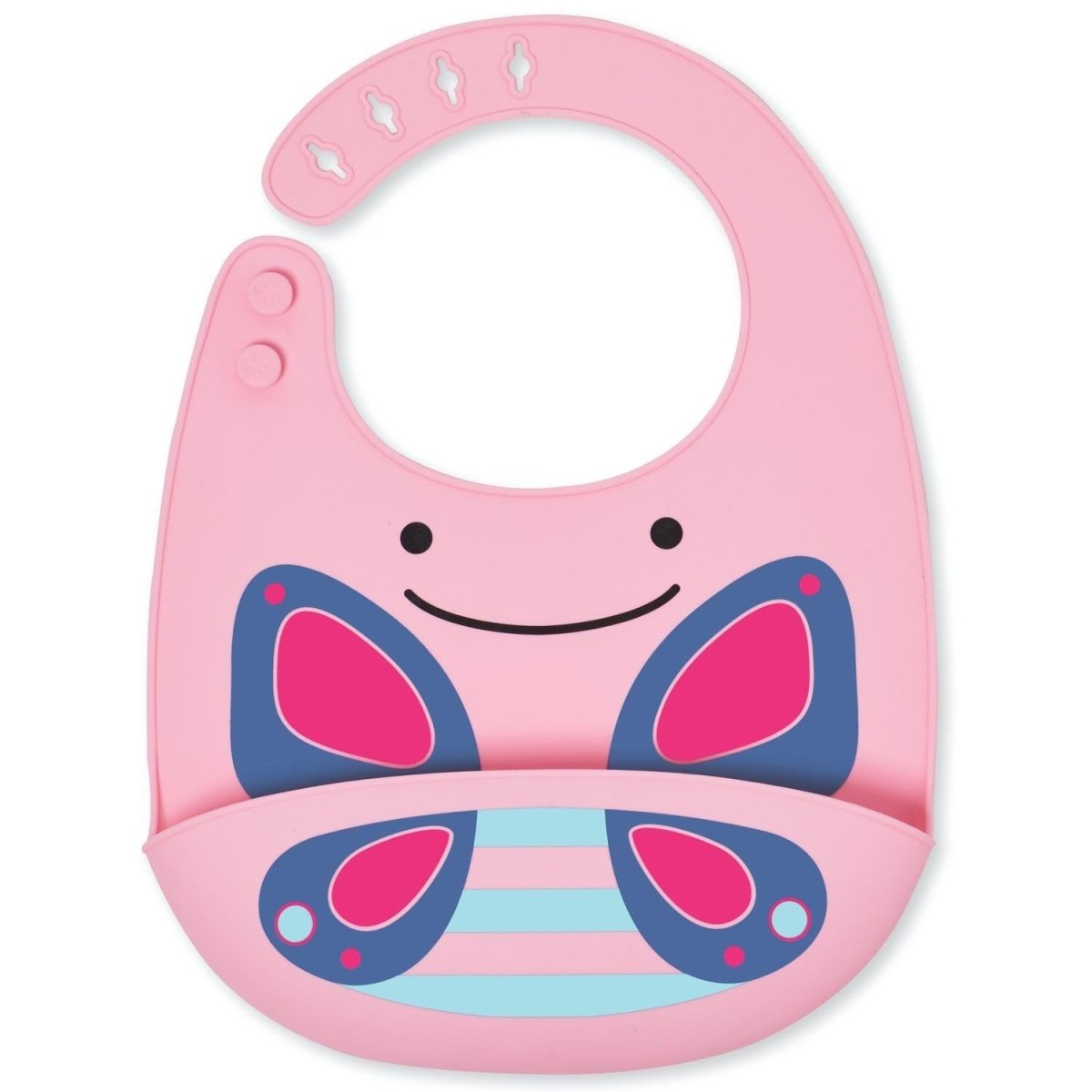 Butterfly Zoo Fold & Go Silicone Bib For Babies