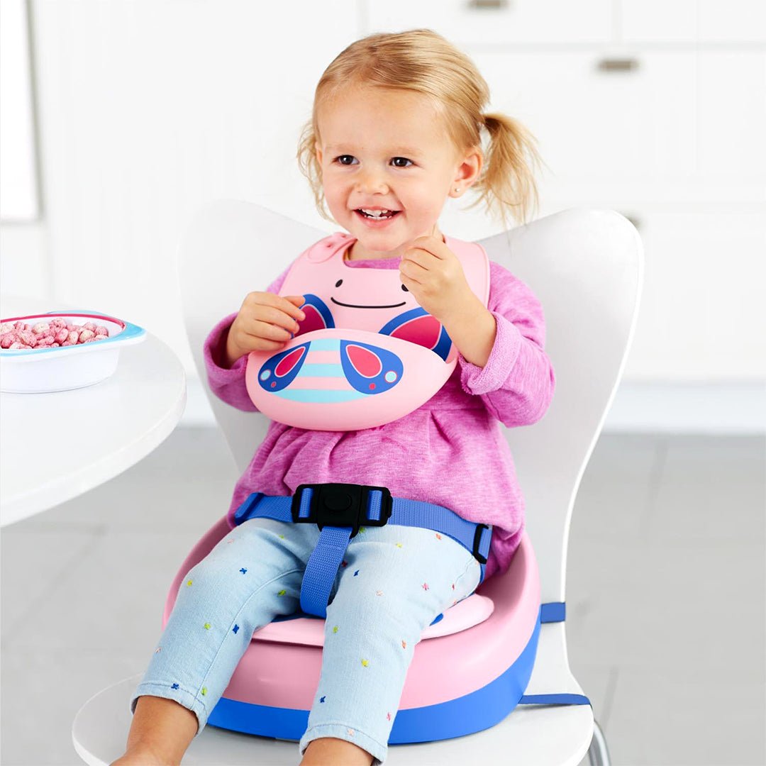 Butterfly Zoo Fold & Go Silicone Bib For Babies