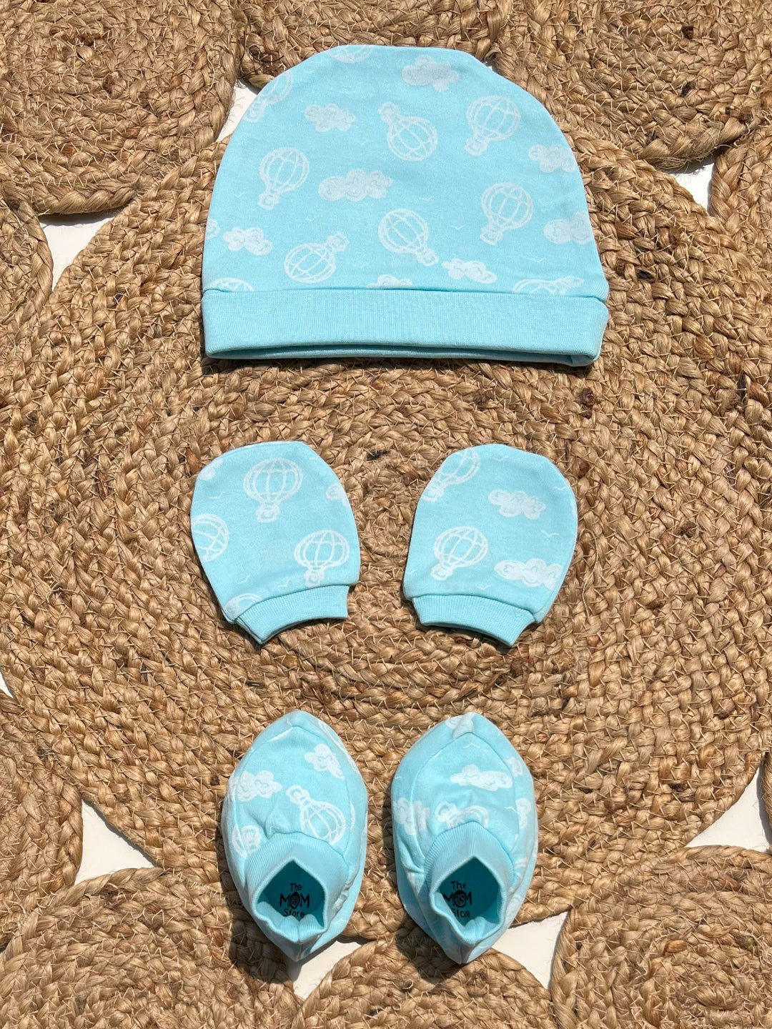  Sky Drift Mittens Booties and Cap Infant Set