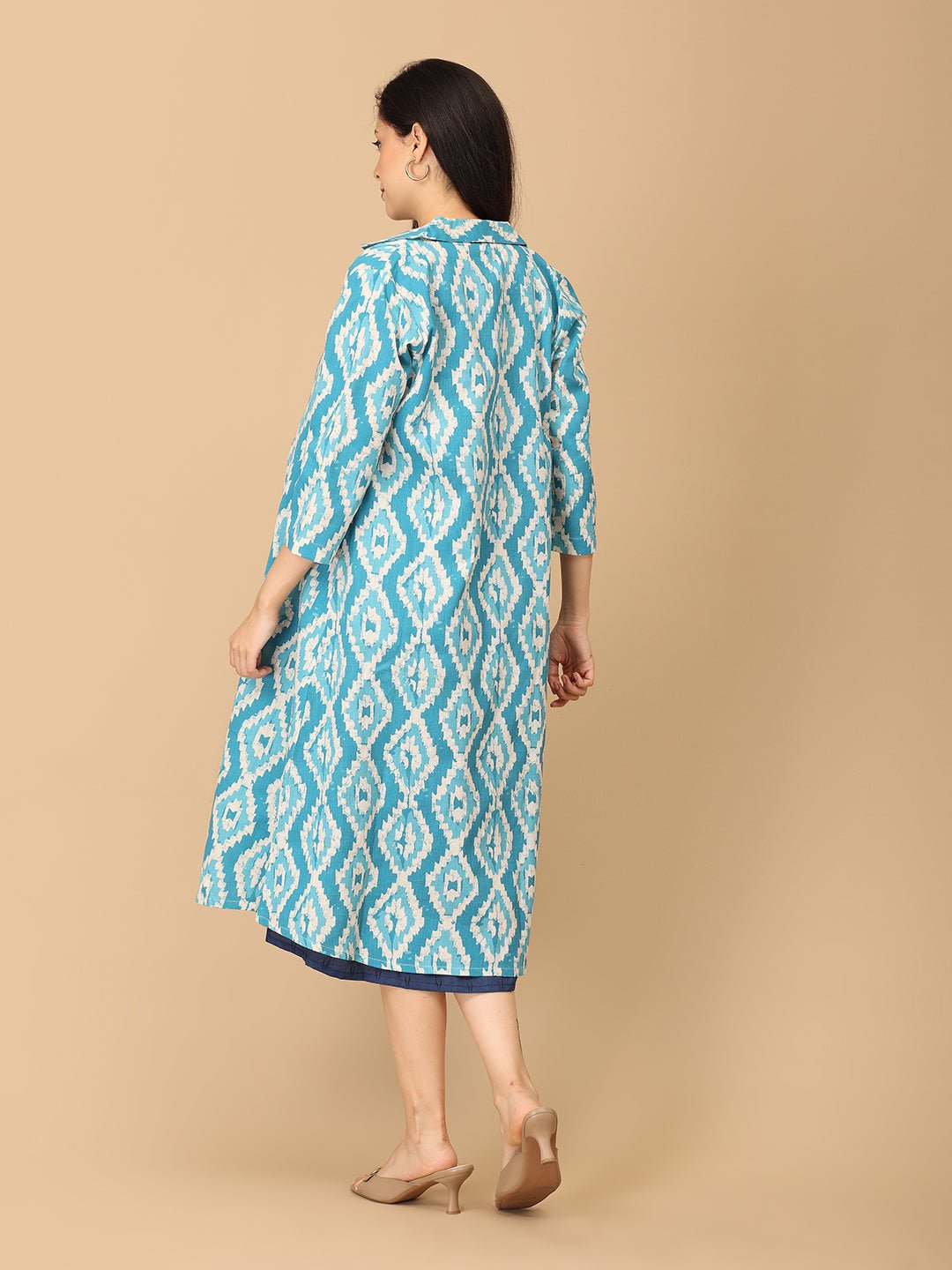  Sky's the Limit Maternity and Nursing Shacket Dress Multi