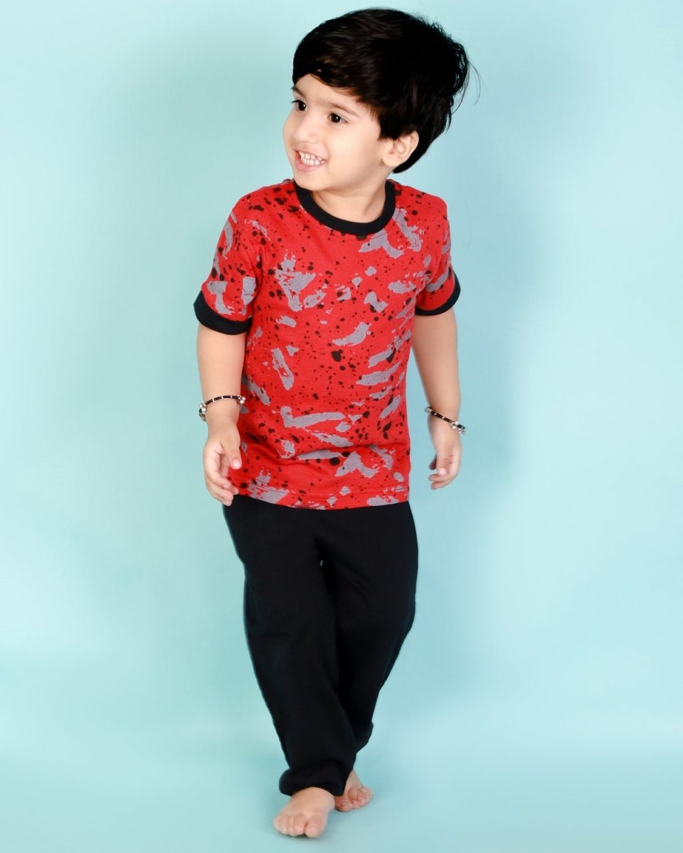 Gray Kids Casual Top and Bottom Set
