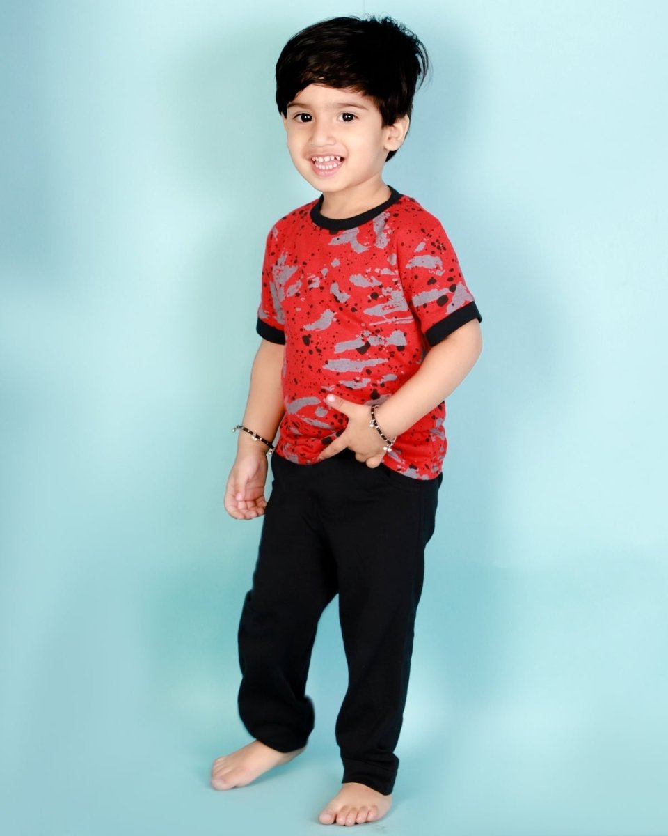 Gray Kids Casual Top and Bottom Set