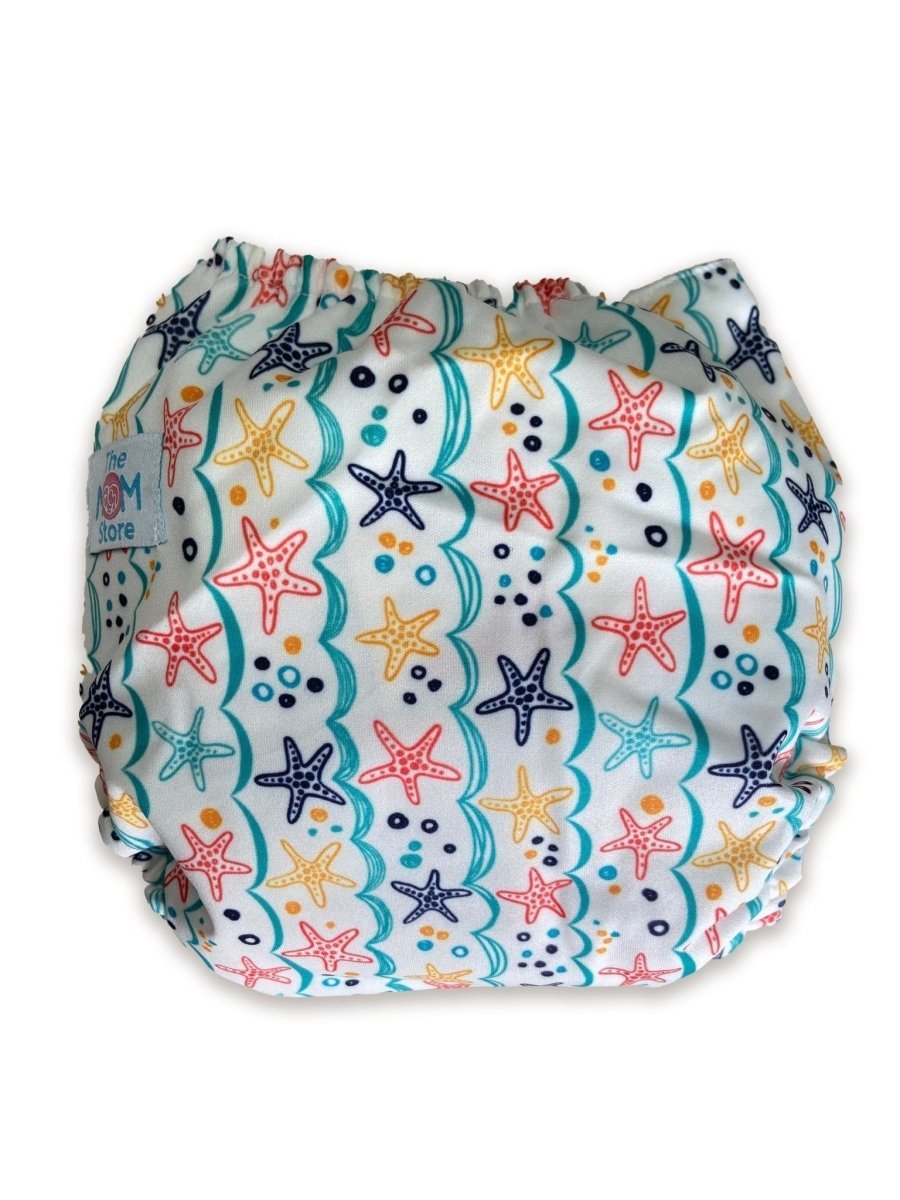 Starfish Print Reusable Cloth Diaper For Babies 3 Months To 3 Years