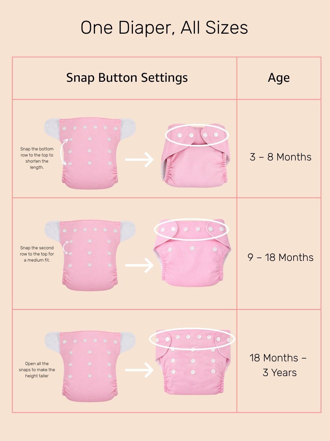 Starfish Print Reusable Cloth Diaper For Babies 3 Months To 3 Years