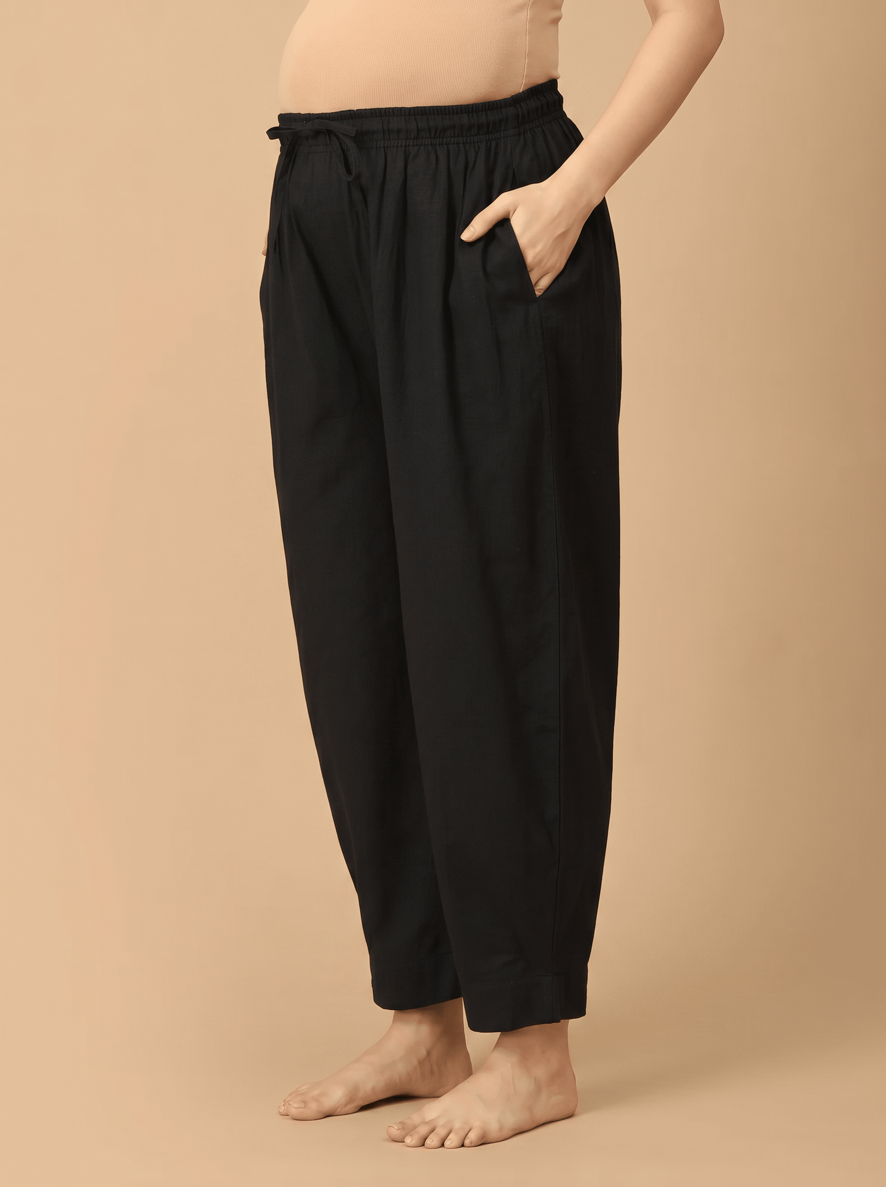  Street Ink Maternity Lounge Pants with Drawstring Black