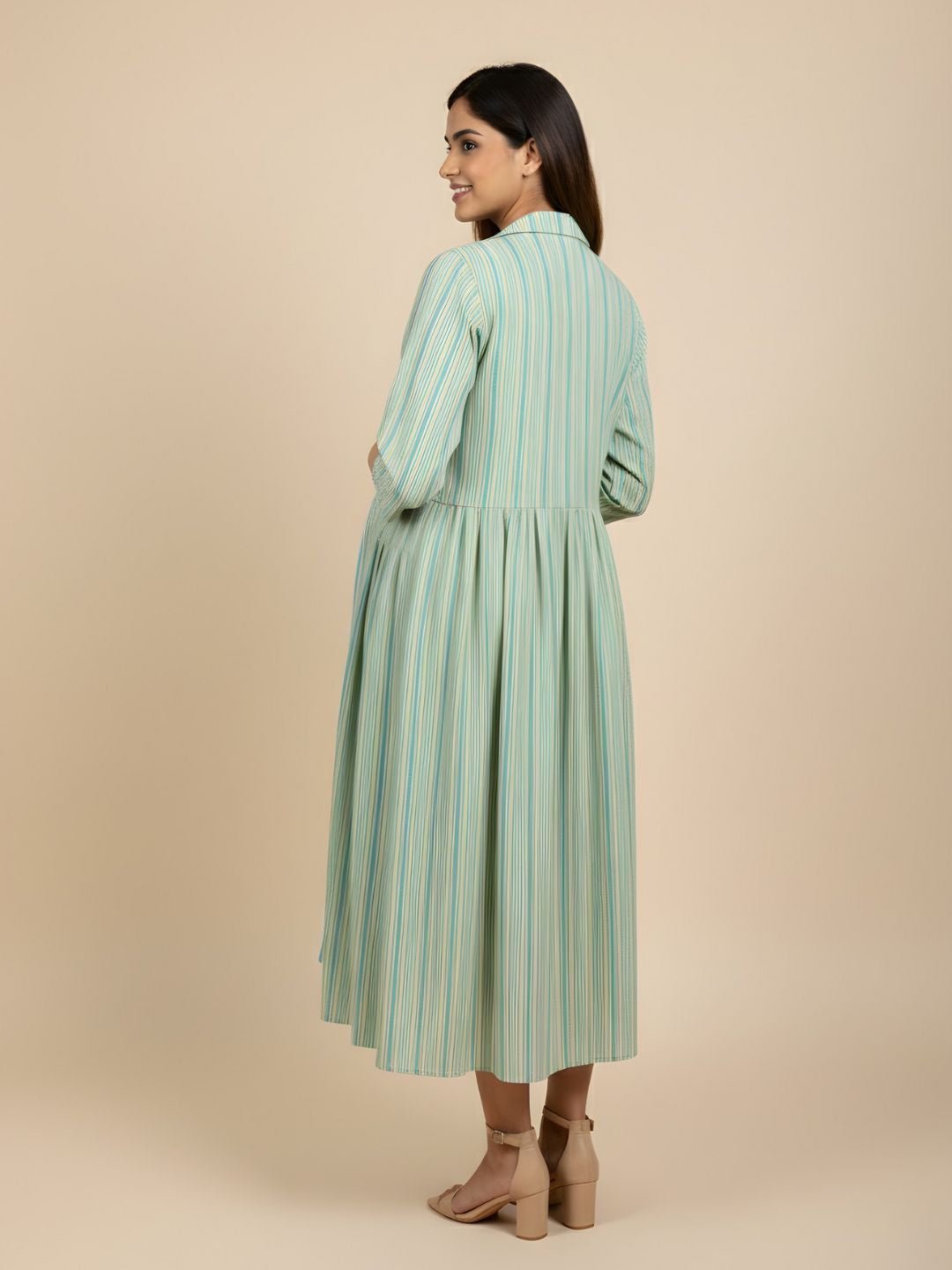  Stripe Duet Maternity and Nursing Shacket Dress Multi