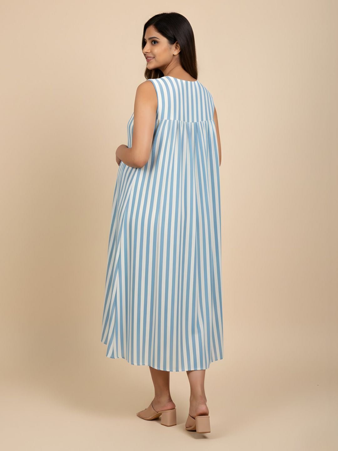  Stripe Duet Maternity and Nursing Shacket Dress Multi