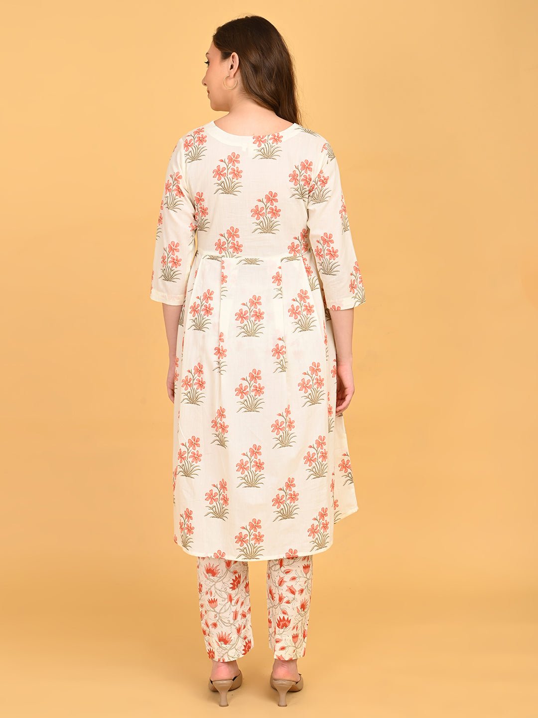  Sukoon Ensemble Maternity and Nursing Kurta Set Off White